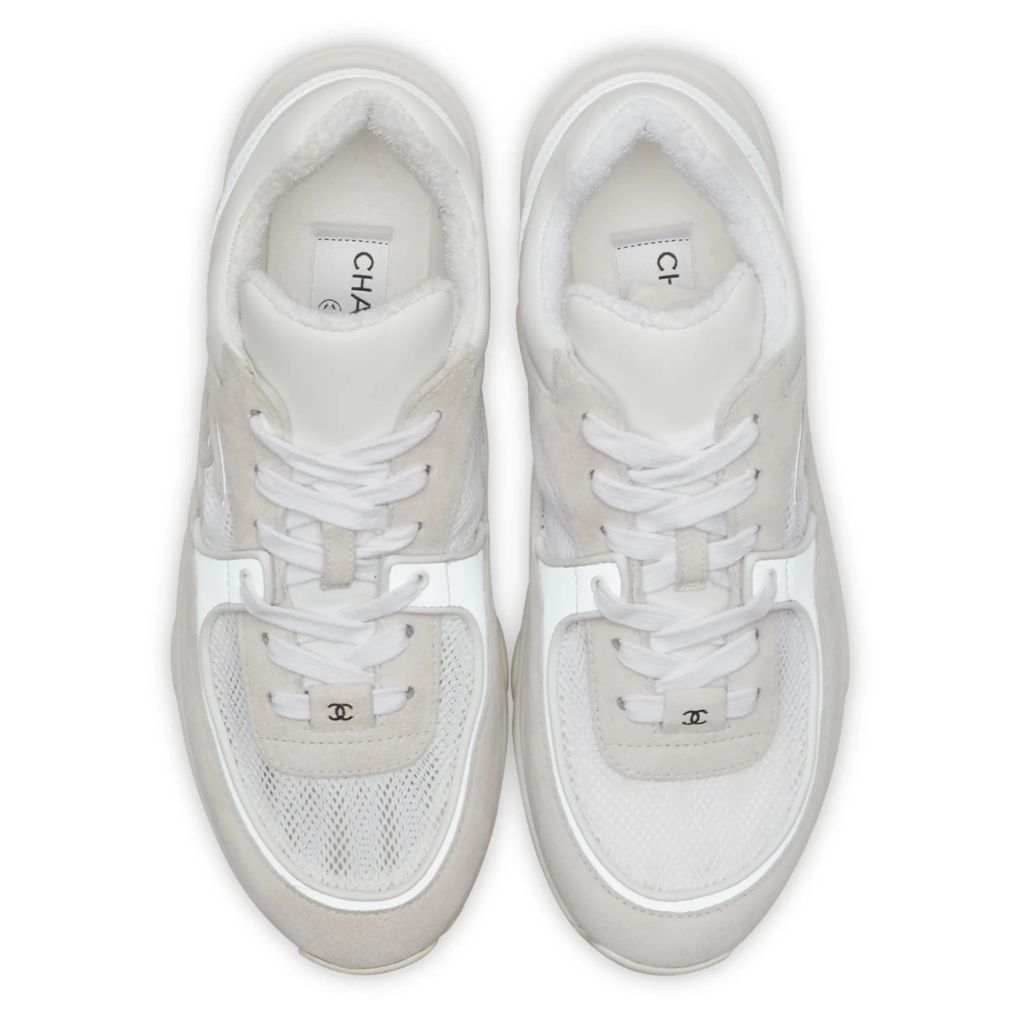 Chanel CC Logo Light Pink Mesh Sneaker - Preloved< Designer Trainers