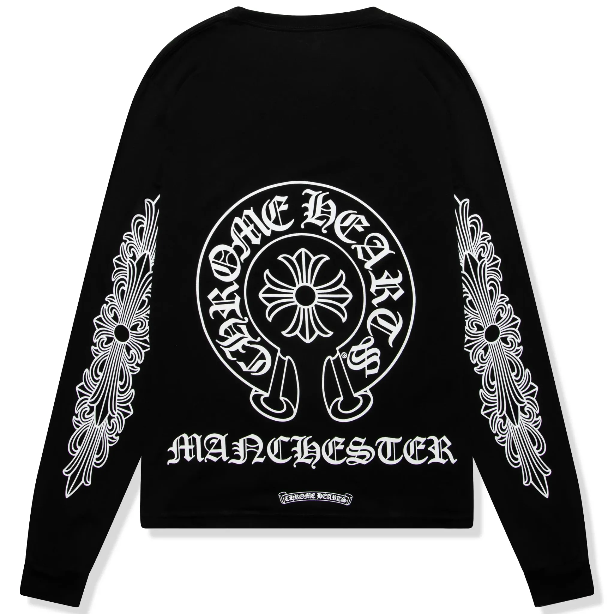 Chrome Hearts Manchester Exclusive Horse Shoe Pocket Logo L/S Black T Shirt< T-shirts
