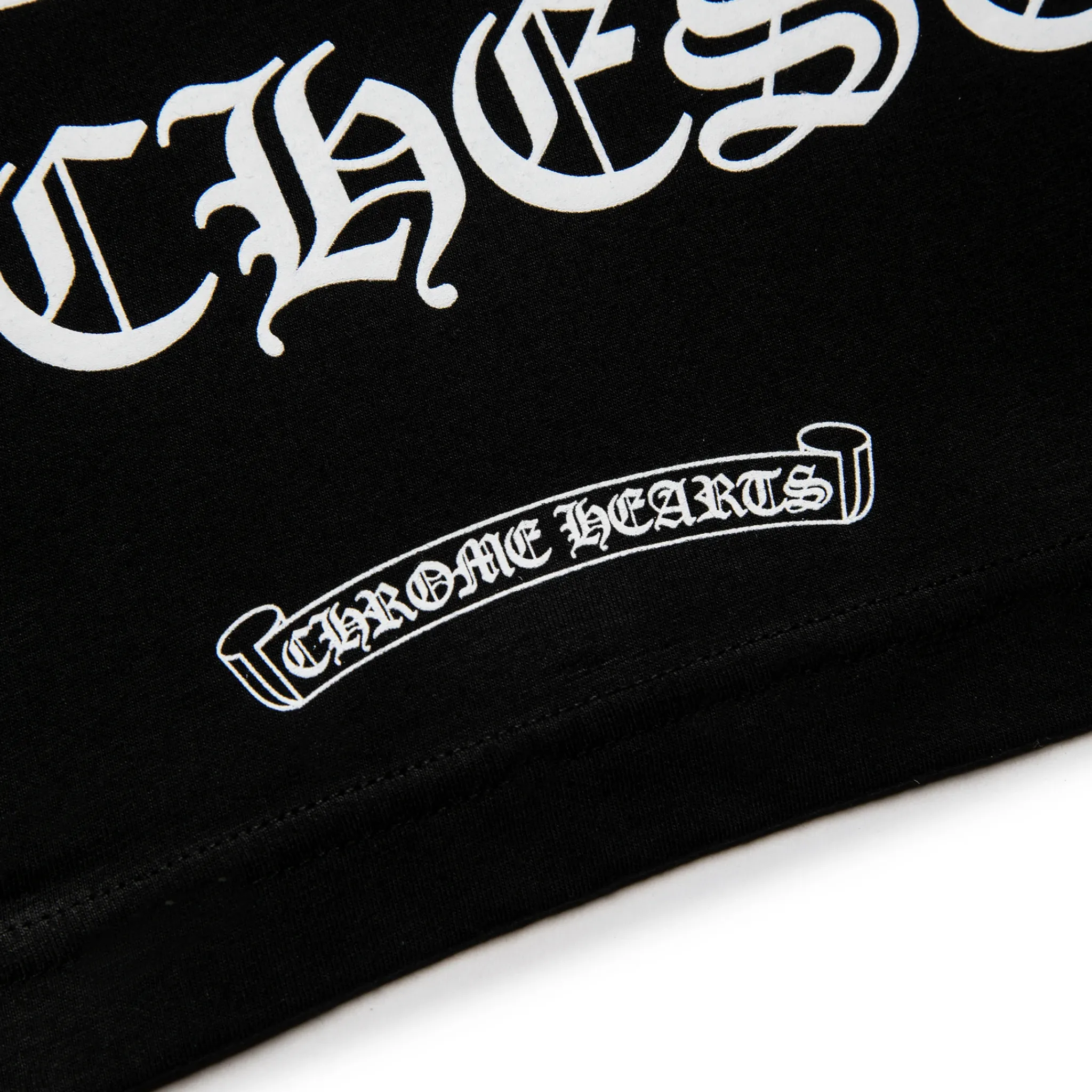Chrome Hearts Manchester Exclusive Horse Shoe Pocket Logo L/S Black T Shirt< T-shirts