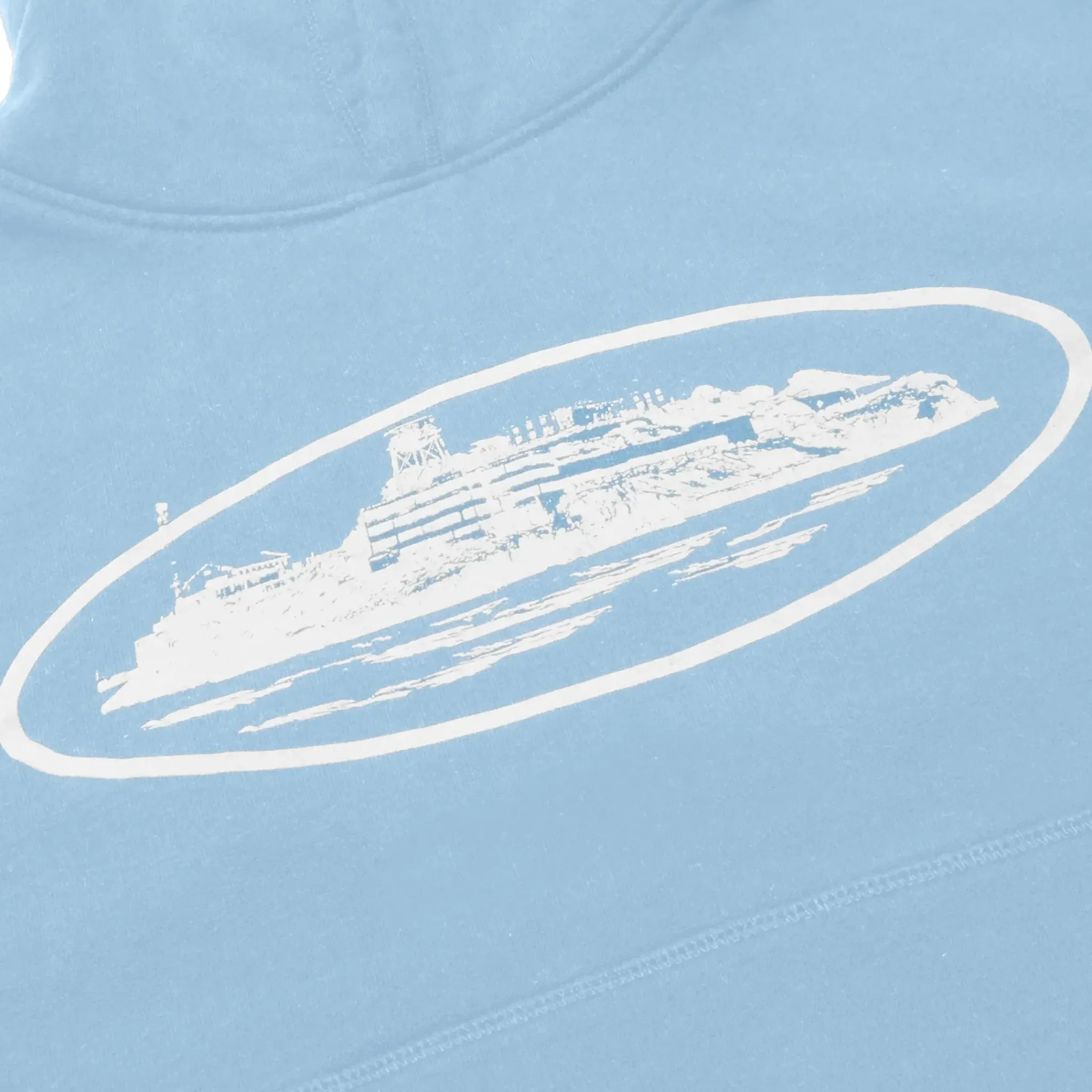 Corteiz Alcatraz Baby Blue Hoodie< Sweatshirts & Hoodies