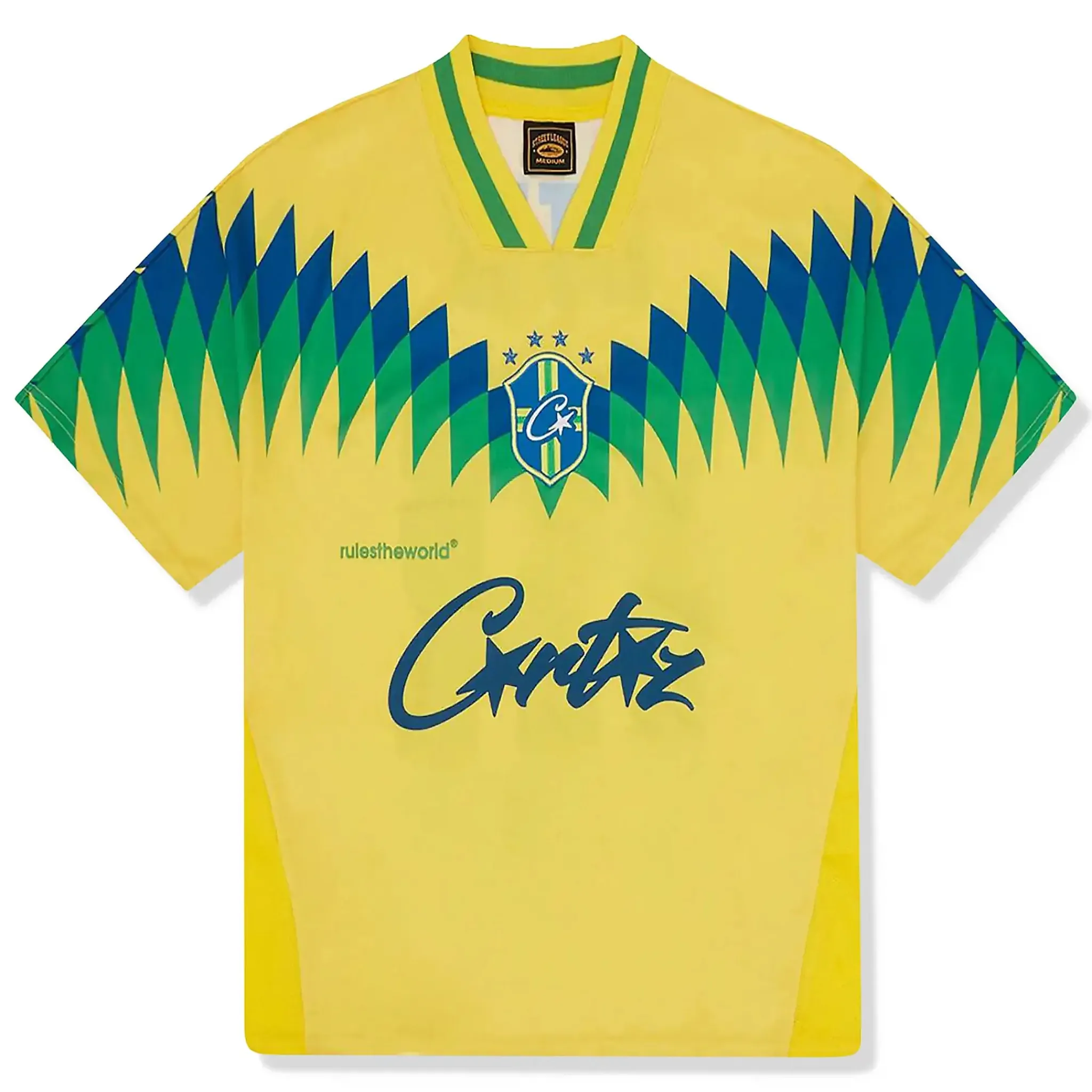Corteiz Club America Brazil Jersey Yellow< T-shirts