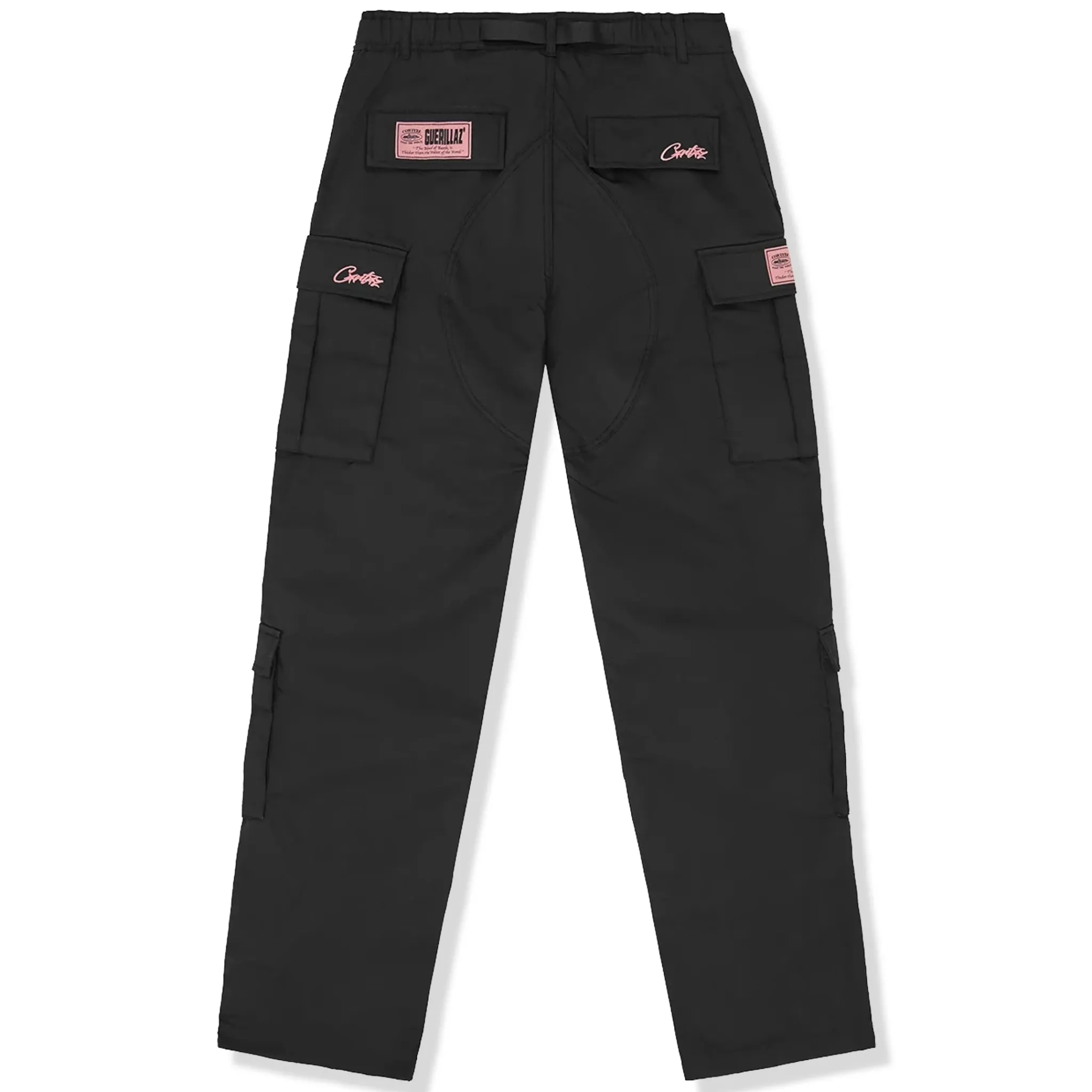 Corteiz Guerillaz Black Pink Cargo Pants< Cargo Pants|Bottoms