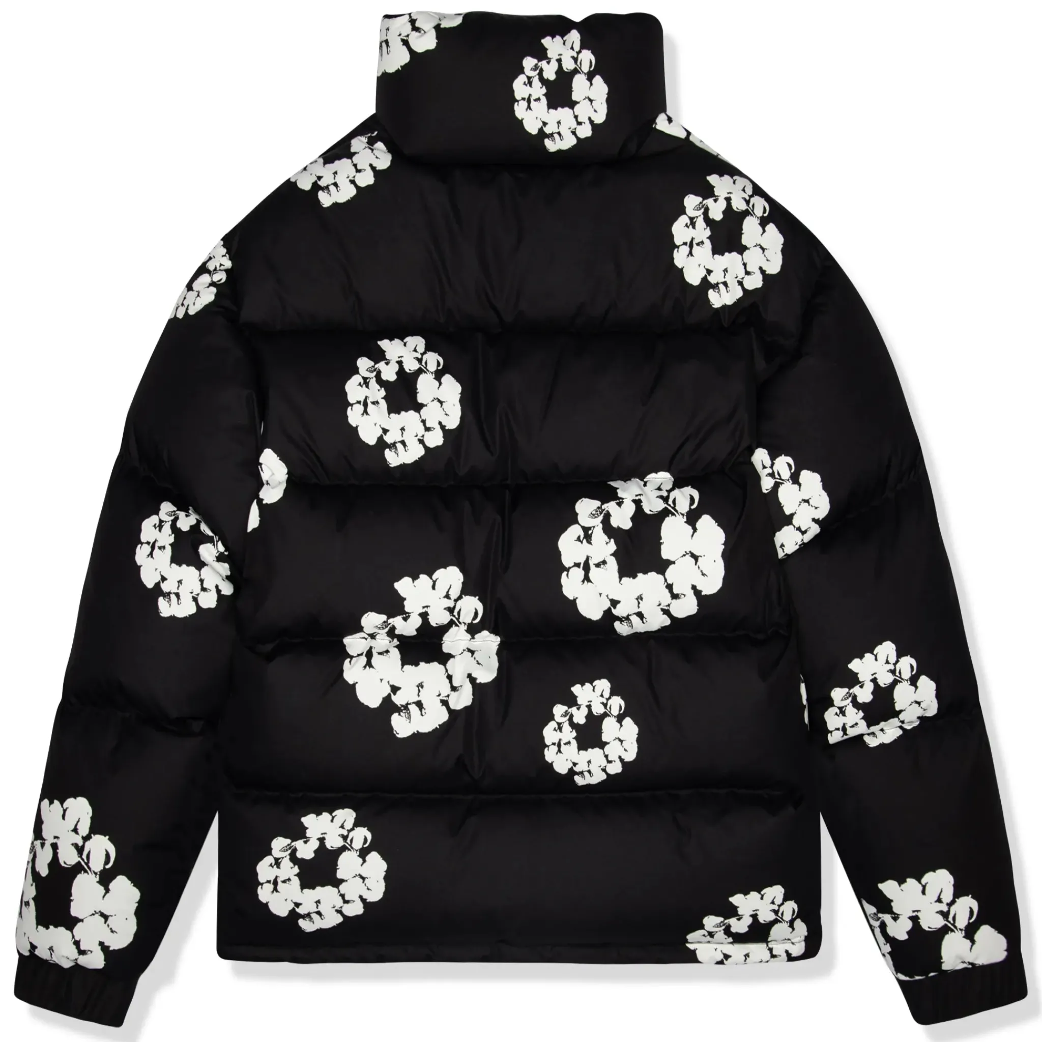Denim Tears Cotton Wreath Black Puffer Jacket< Coats & Jackets