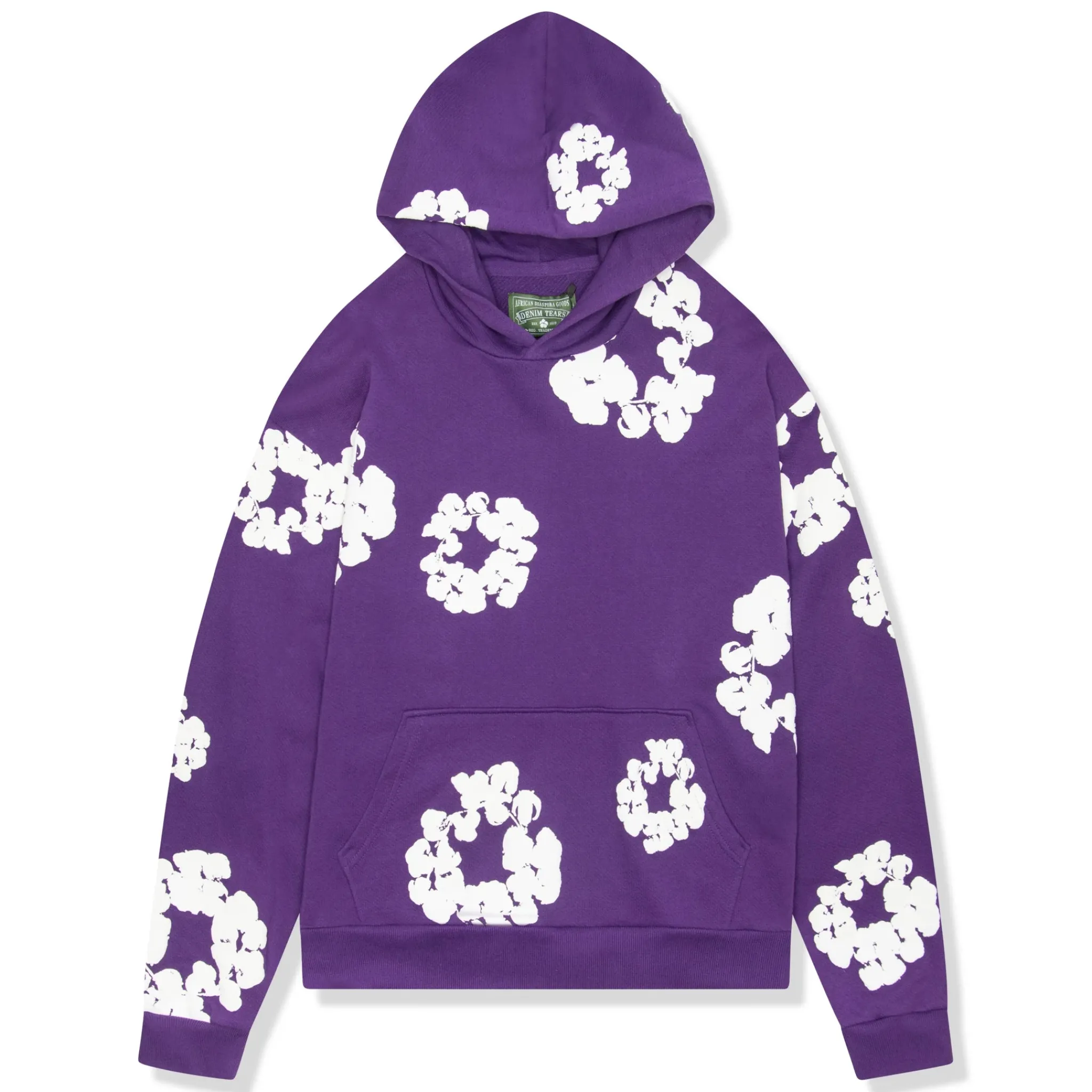 Denim Tears The Cotton Wreath Purple Hoodie< Sweatshirts & Hoodies
