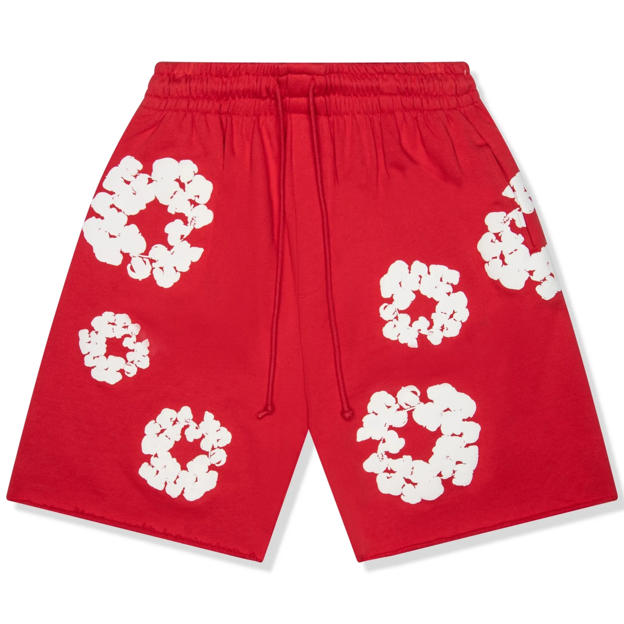 Denim Tears The Cotton Wreath Red Shorts< Shorts