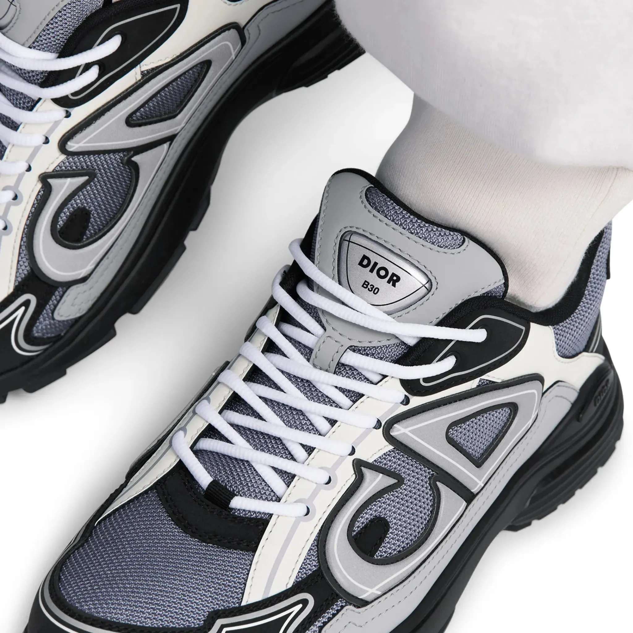 Dior B30 Mesh Blue Grey White Black Trainer< Designer Trainers