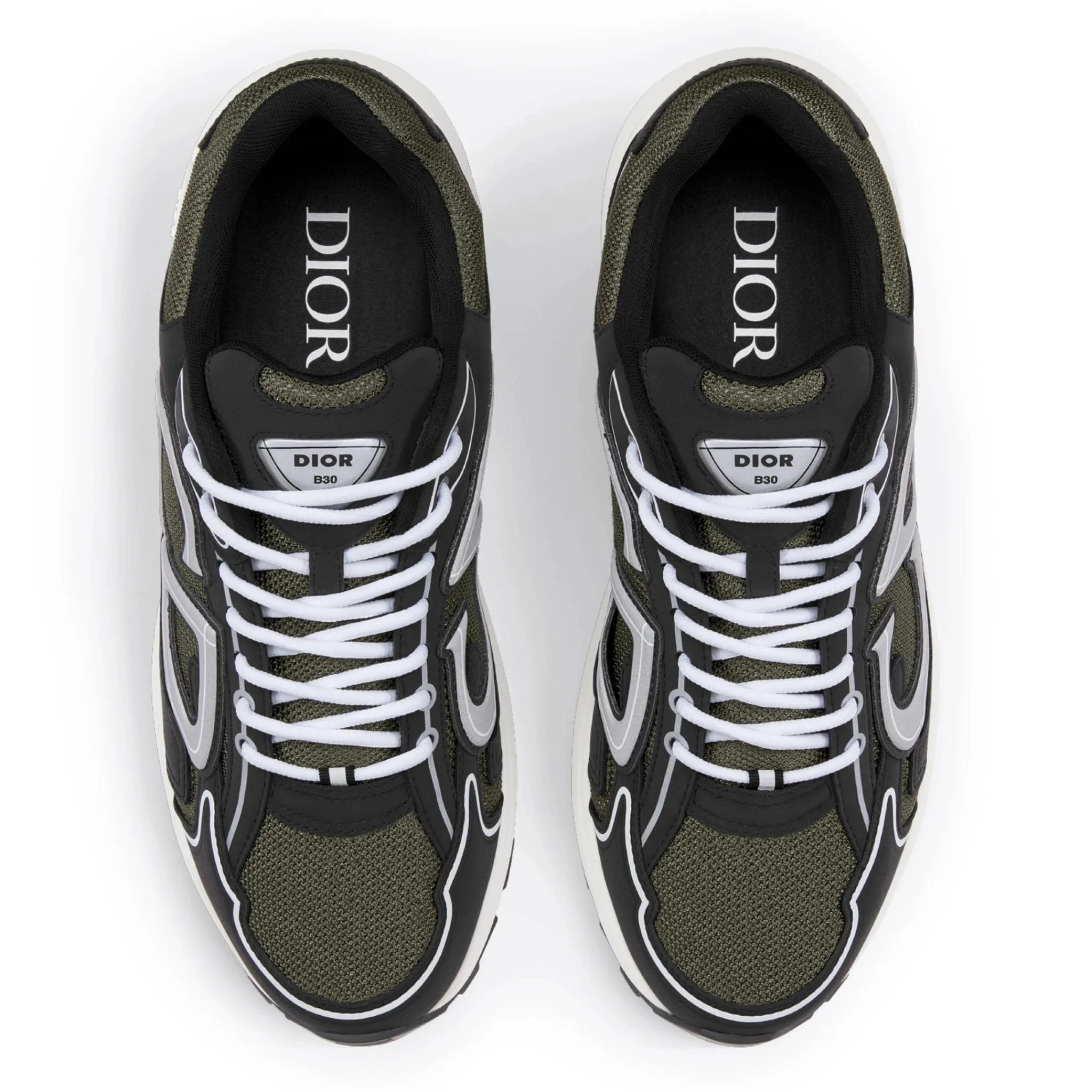 Dior B30 Mesh Deep Green Black Trainer< Designer Trainers