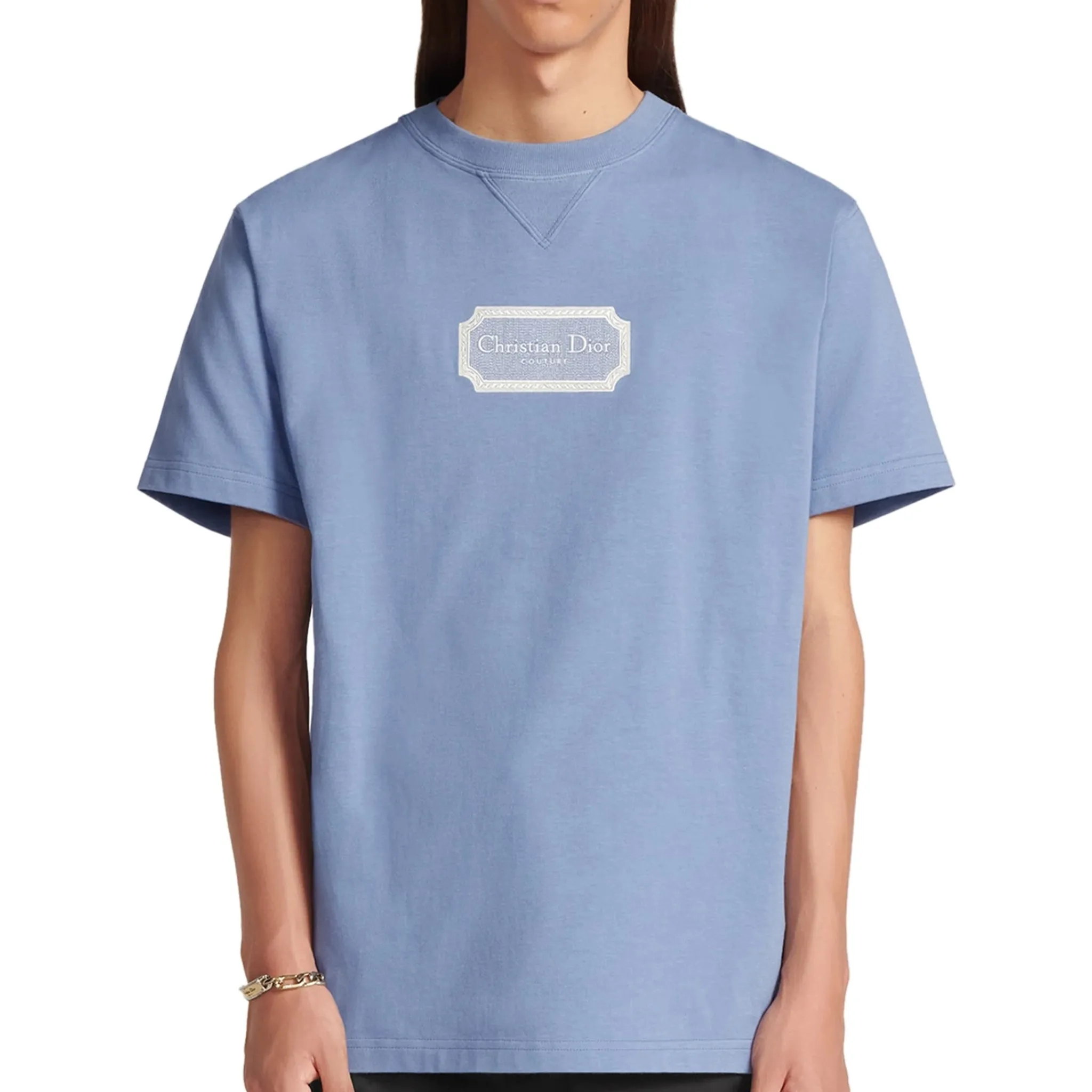 Dior 'Christian Couture' Relaxed Fit Blue T Shirt< T-shirts