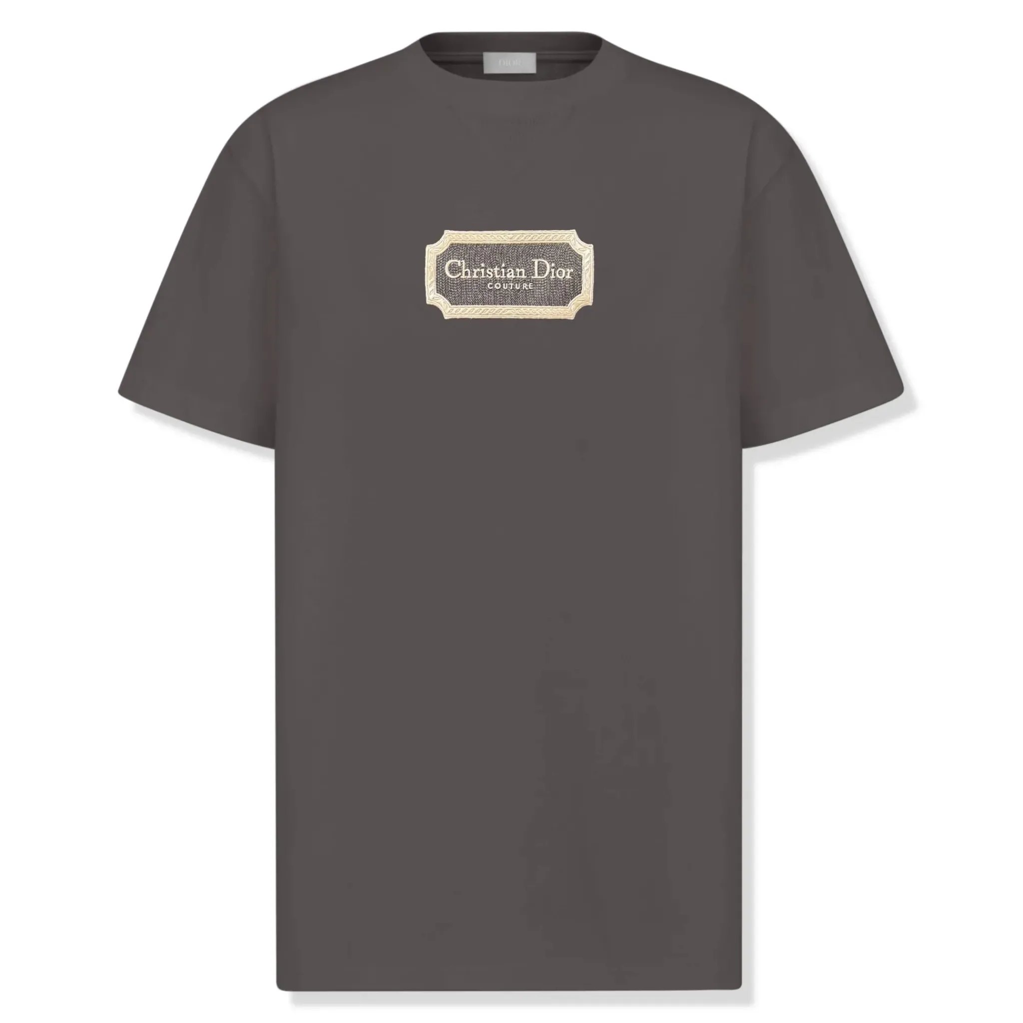 Dior Couture Relaxed Fit Cotton Charcoal T Shirt< T-shirts