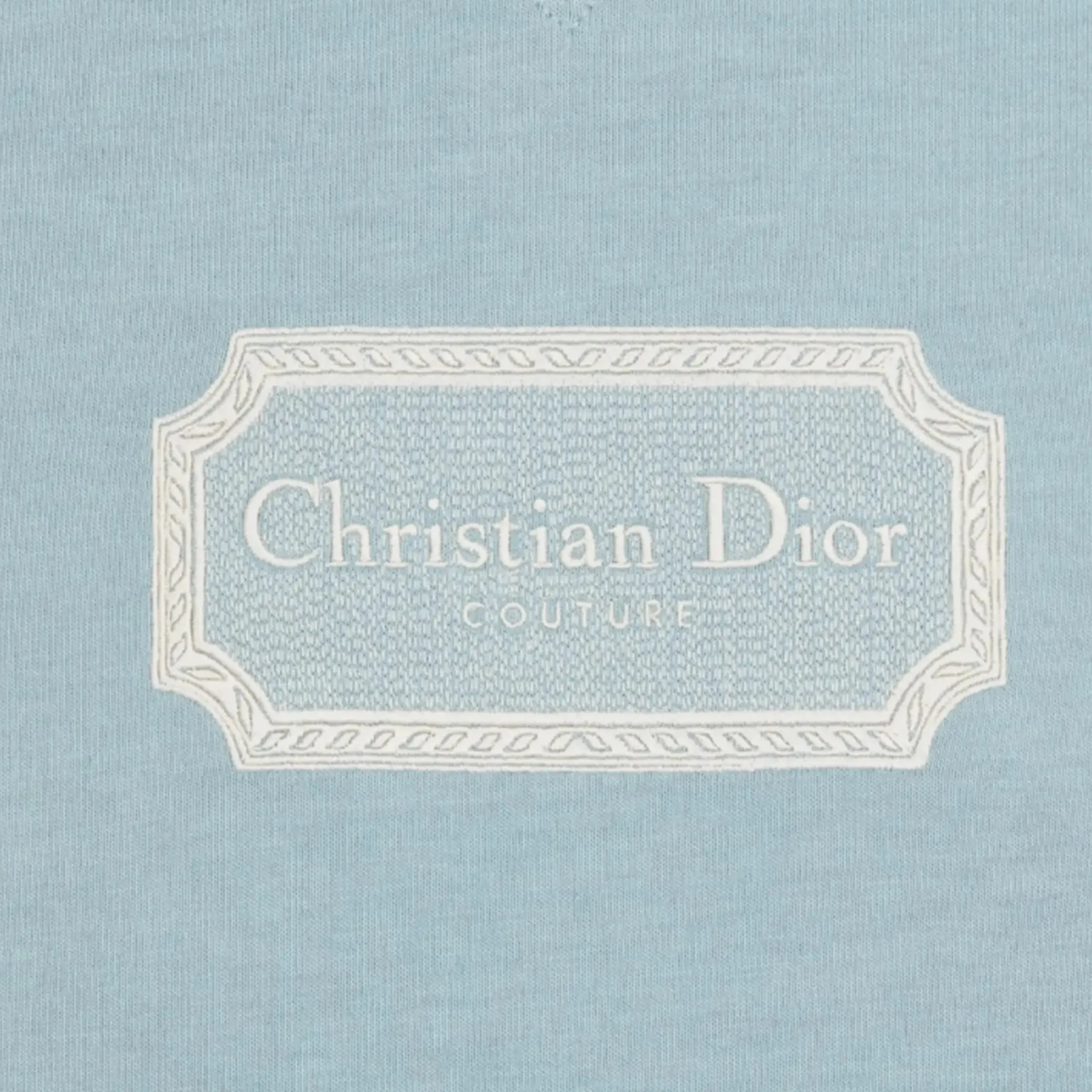 Dior Couture Relaxed Fit Cotton Azure Blue T Shirt< T-shirts