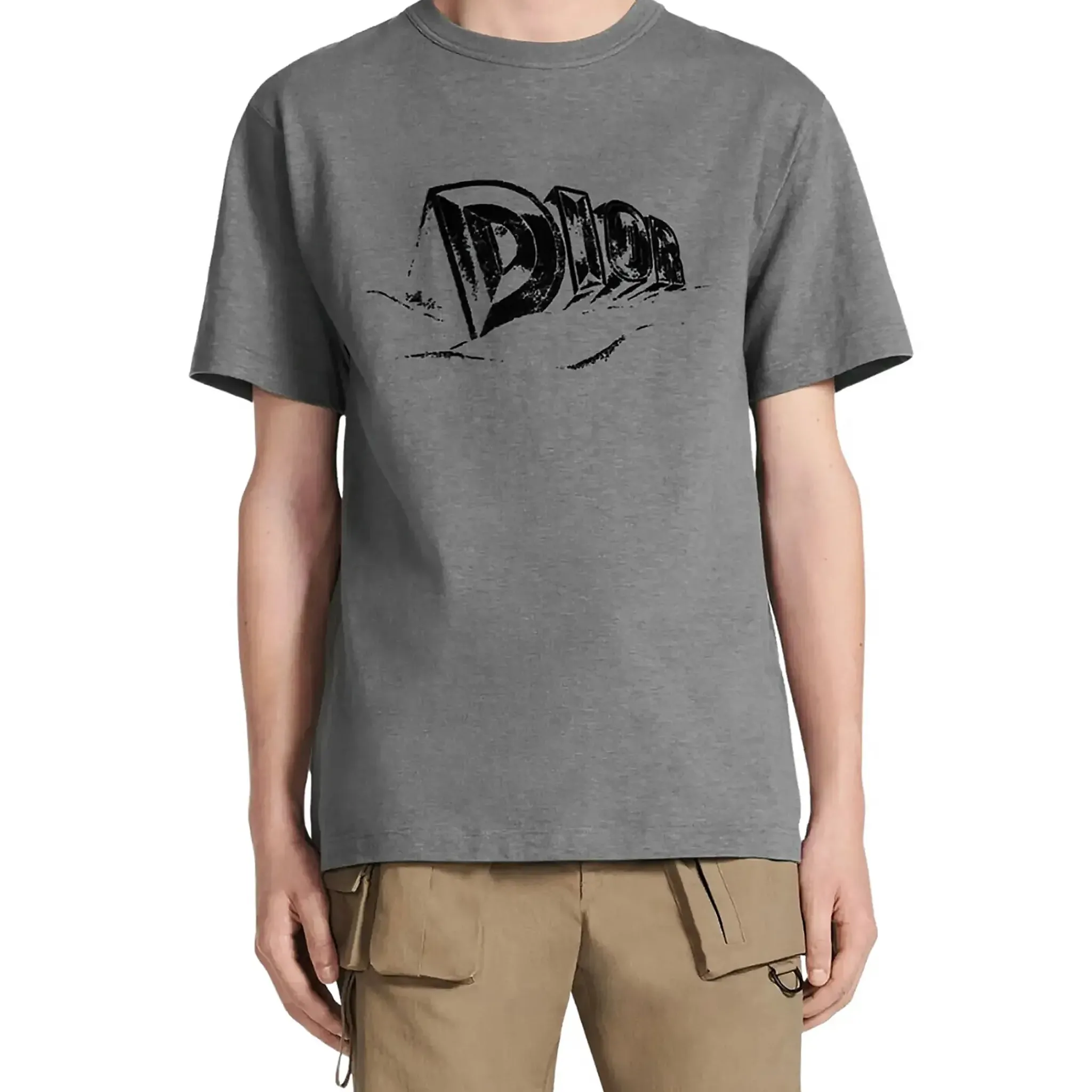 Dior Graffiti Grey T Shirt< T-shirts