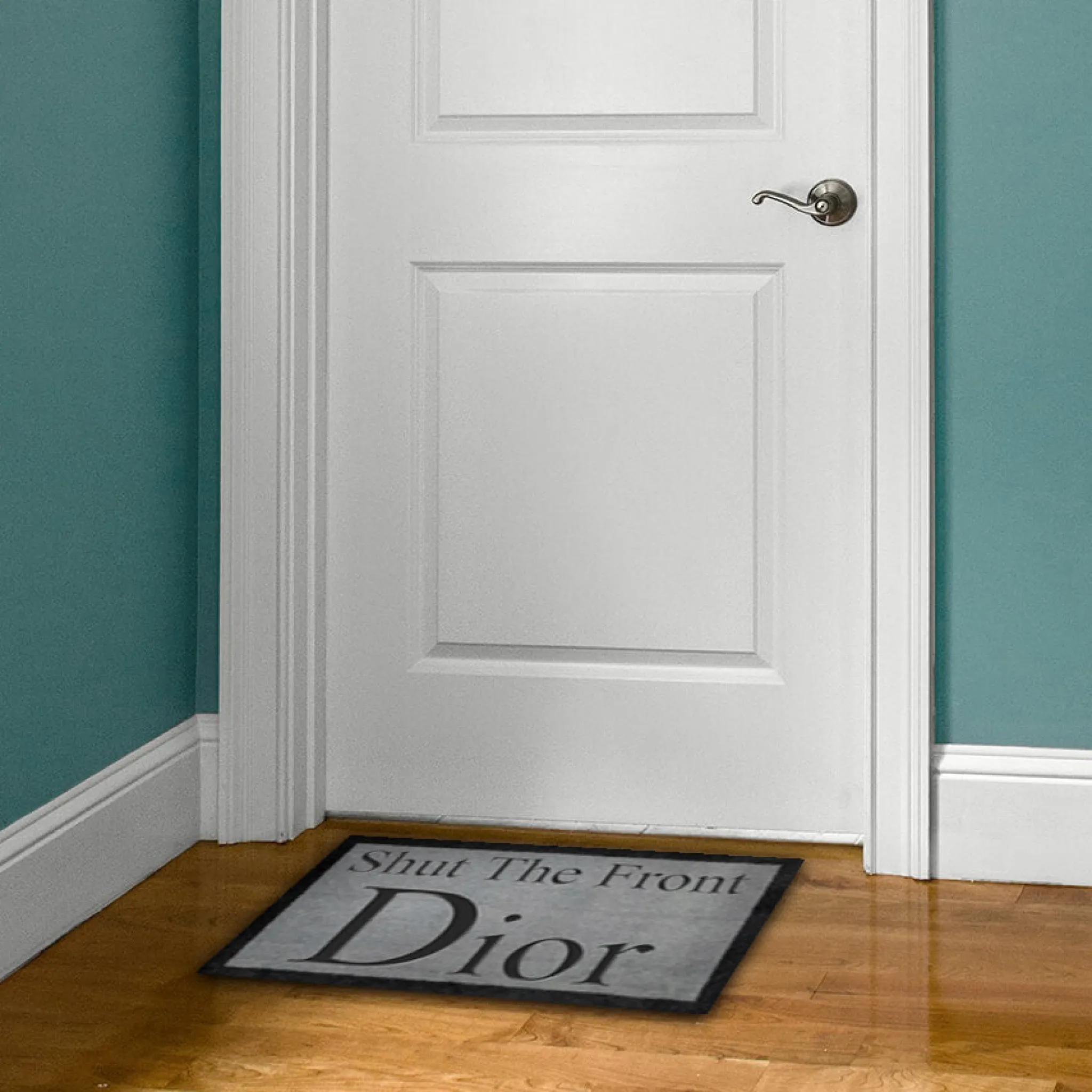 Project Crepslocker Dior Shut The Front Dior Light Grey Doormat 70x40cm< Rugs & Mats|Designer Home Accessories