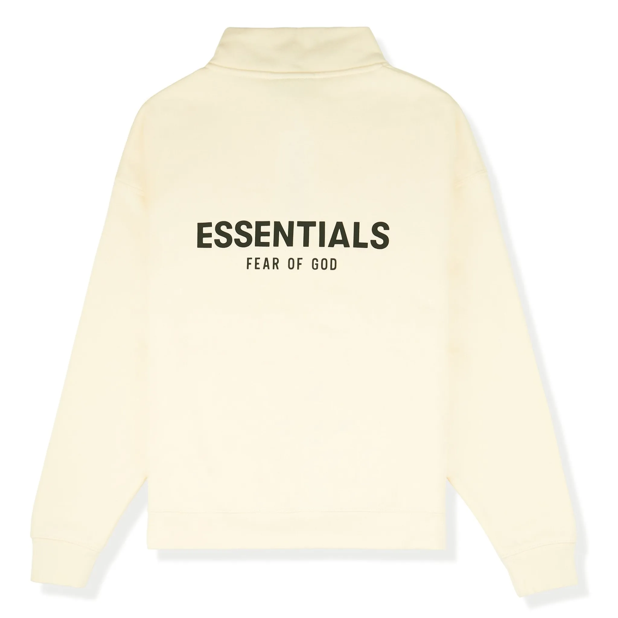 Fear Of God Essentials Buttercream Reverse Logo Half-Zip Sweatshirt (SS21)< Sweatshirts & Hoodies