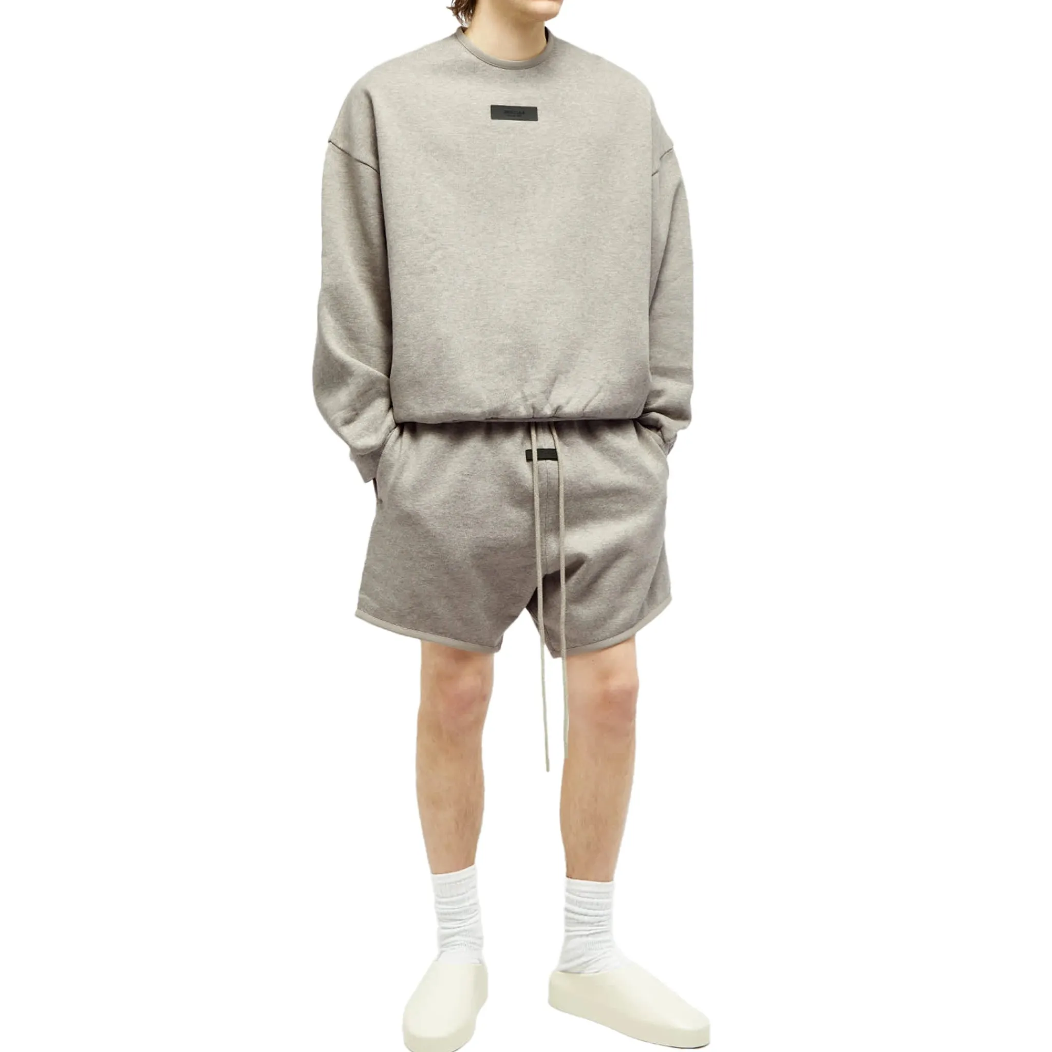Fear Of God Essentials Dark Heather Oatmeal Crewneck (FW23)< Sweatshirts & Hoodies