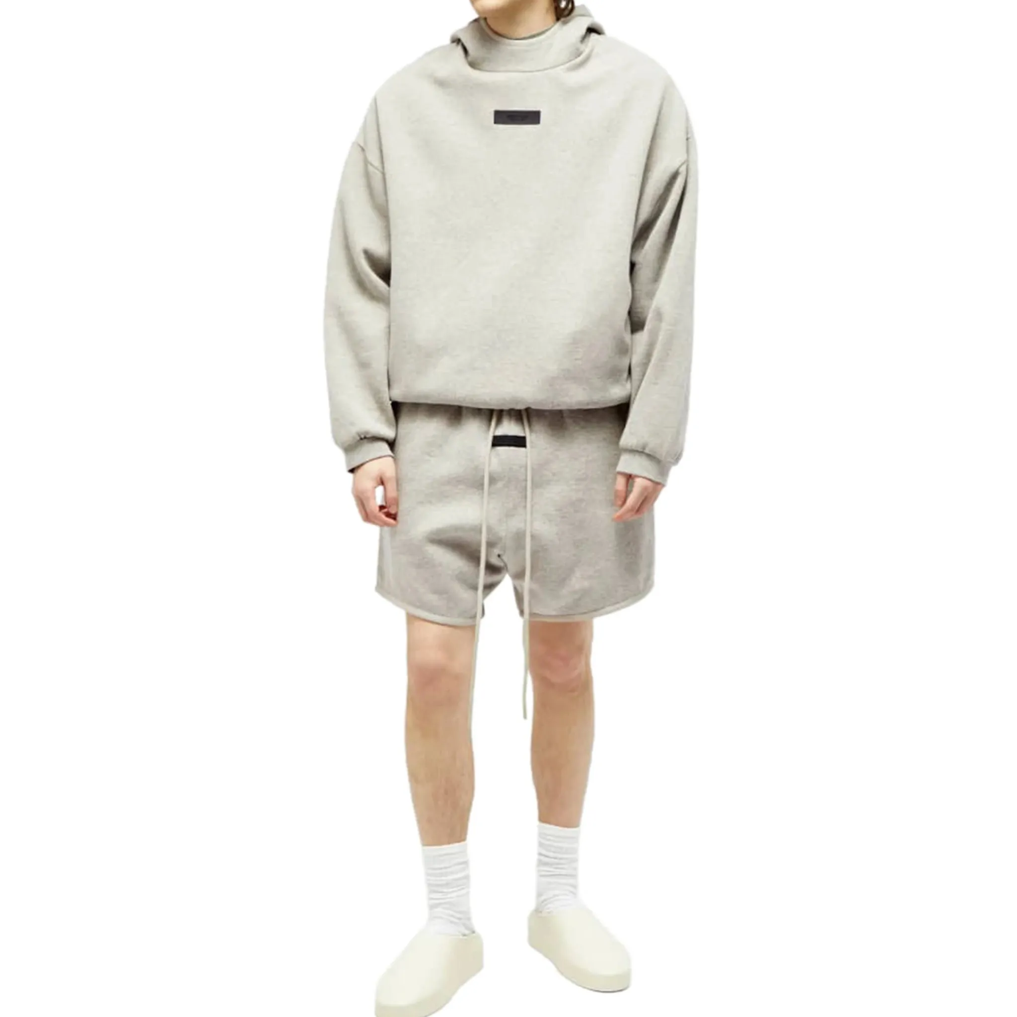 Fear Of God Essentials Dark Heather Oatmeal Shorts (FW23)< Shorts|Matching Sets