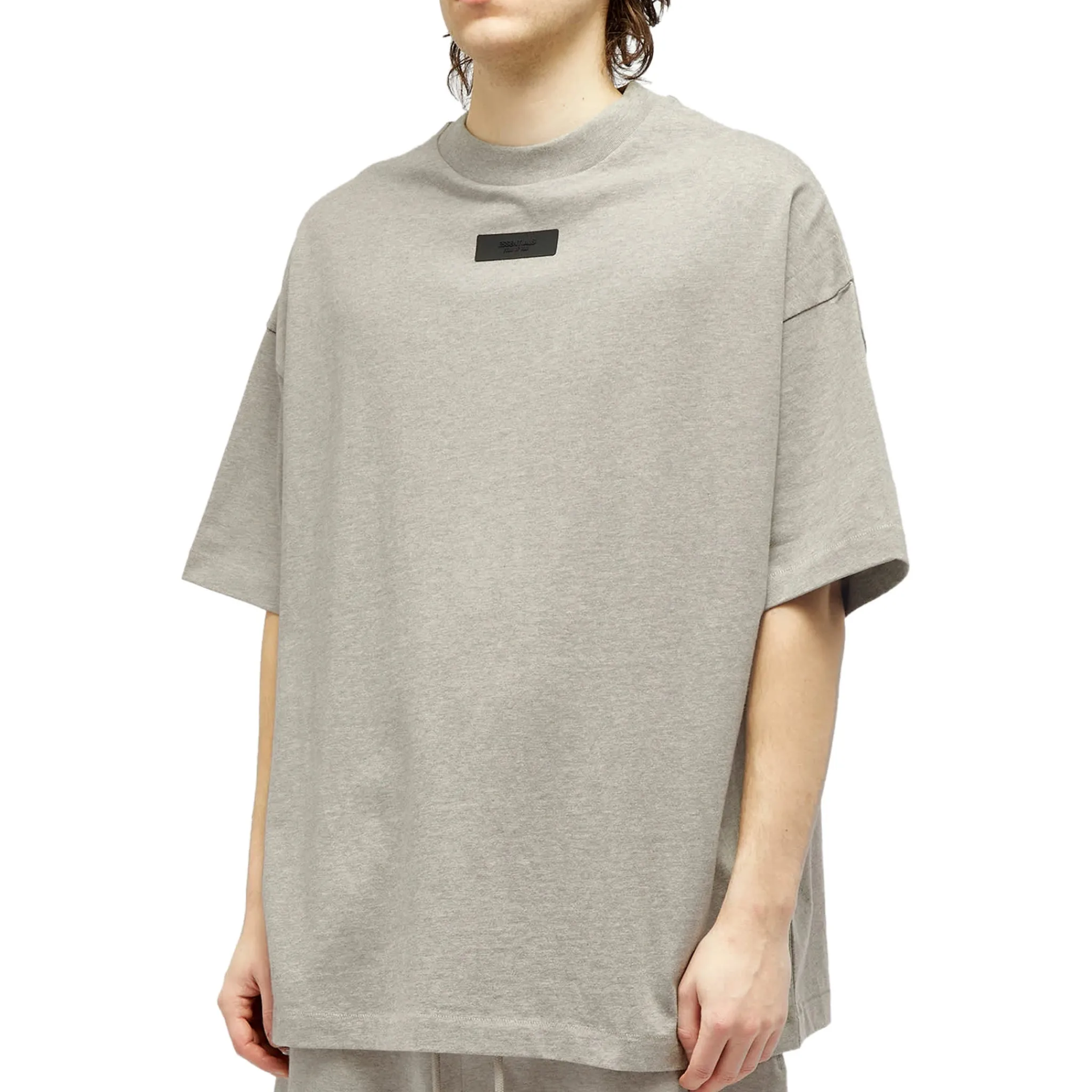 Fear Of God Essentials SS Dark Heather Oatmeal T Shirt (FW23)< Matching Sets|T-shirts
