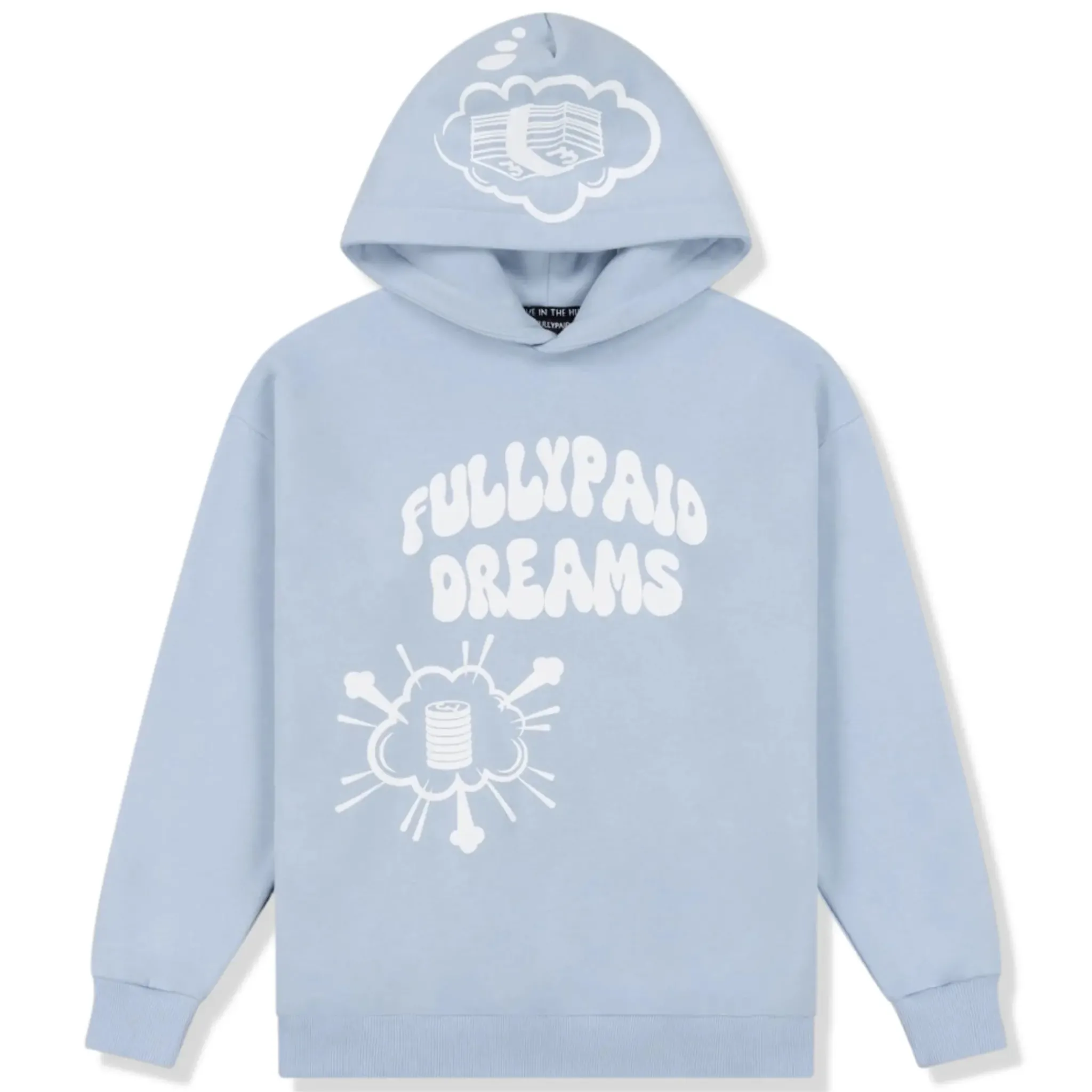 Fully Paid Dreams Sky Blue White Hoodie< Sweatshirts & Hoodies