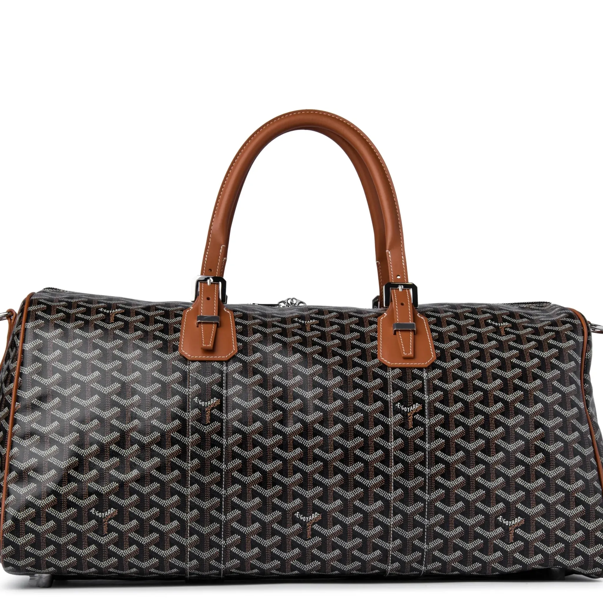 Goyard Boston 50 Black Tan Bag With Strap< Bags
