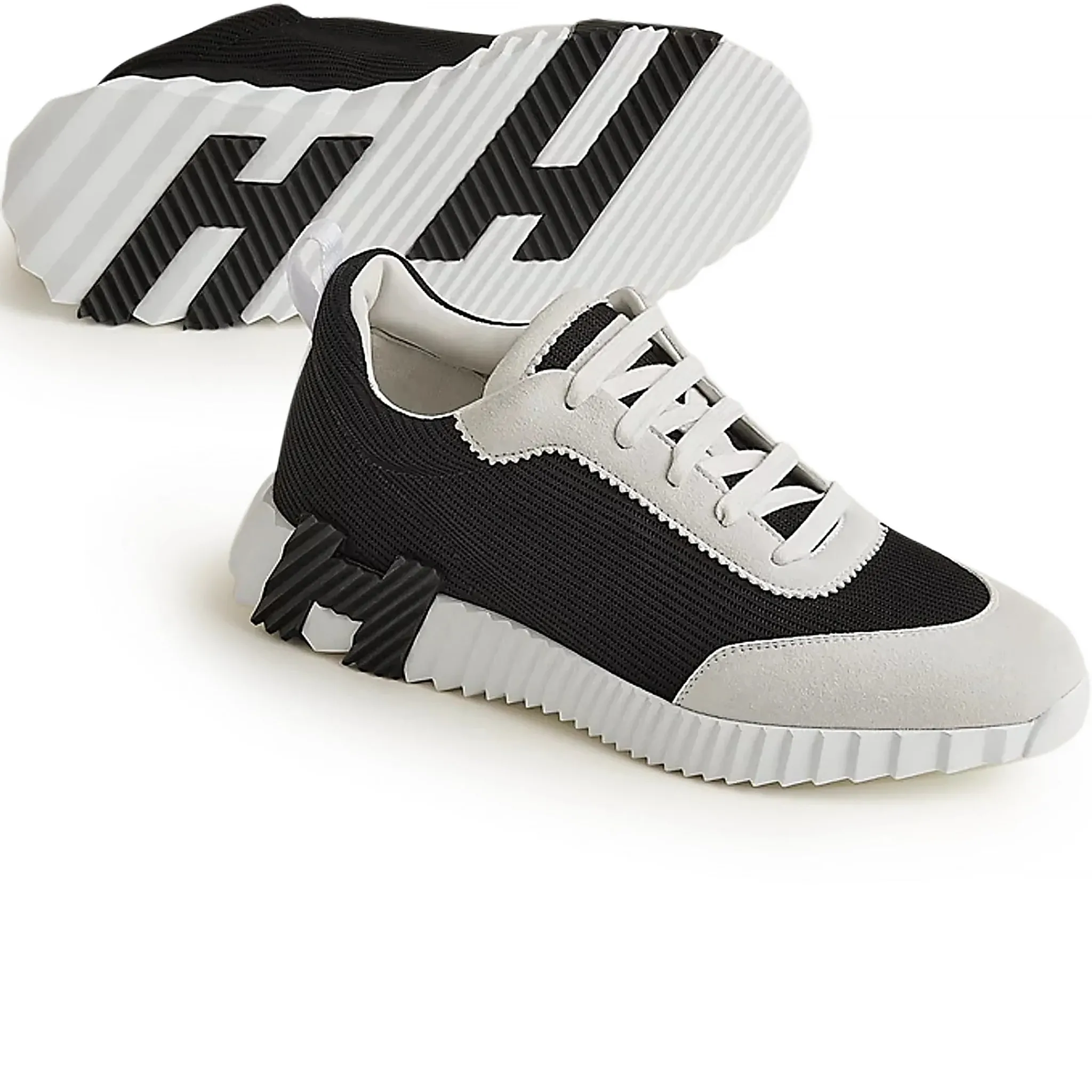 Hermès Paris Bouncing Sneaker White Black< Black Trainers|Designer Trainers
