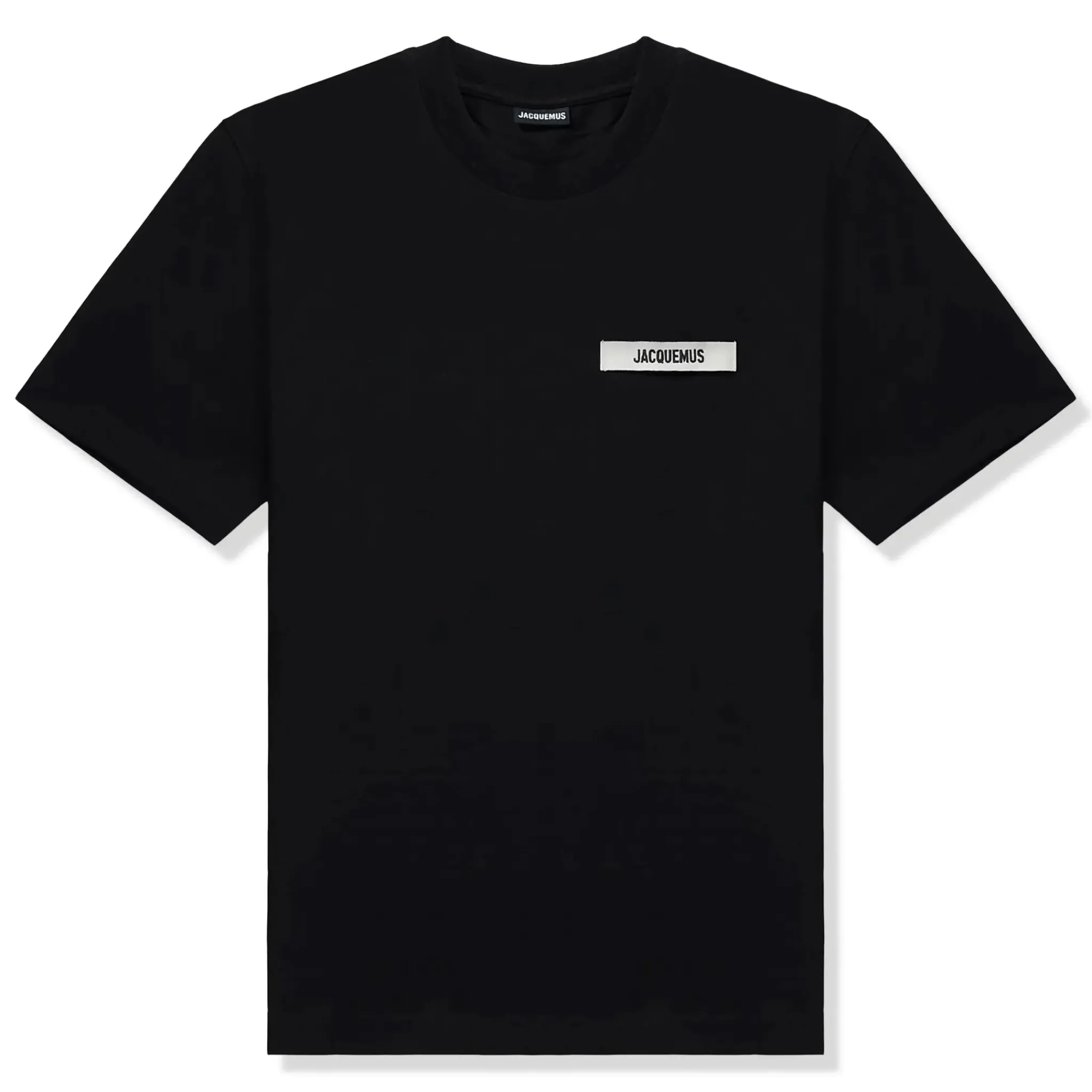 Jacquemus Grosgrain Brand Logo Tab Black T Shirt< T-shirts