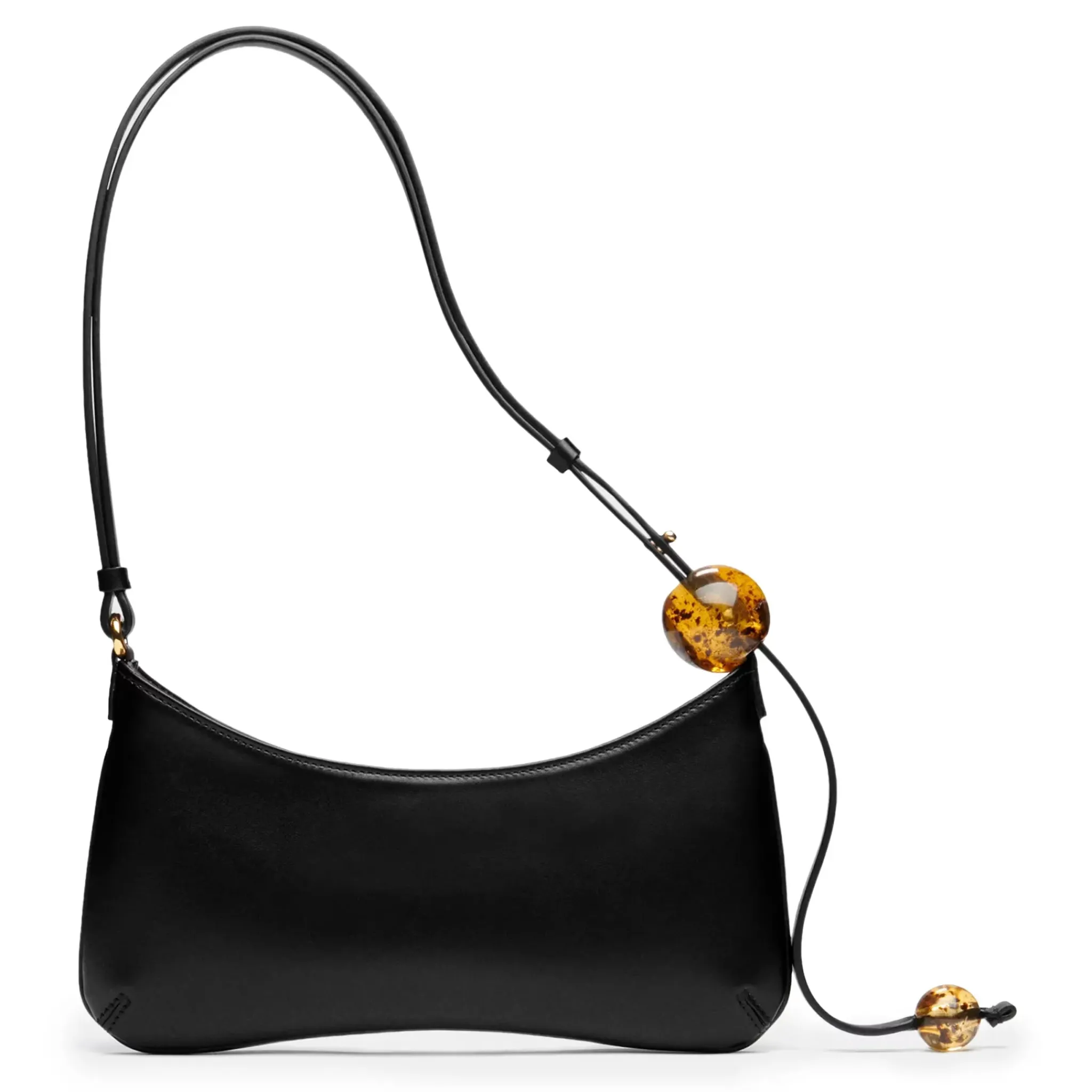 Jacquemus Le Bisou Perle Black Shoulder Bag< Bags