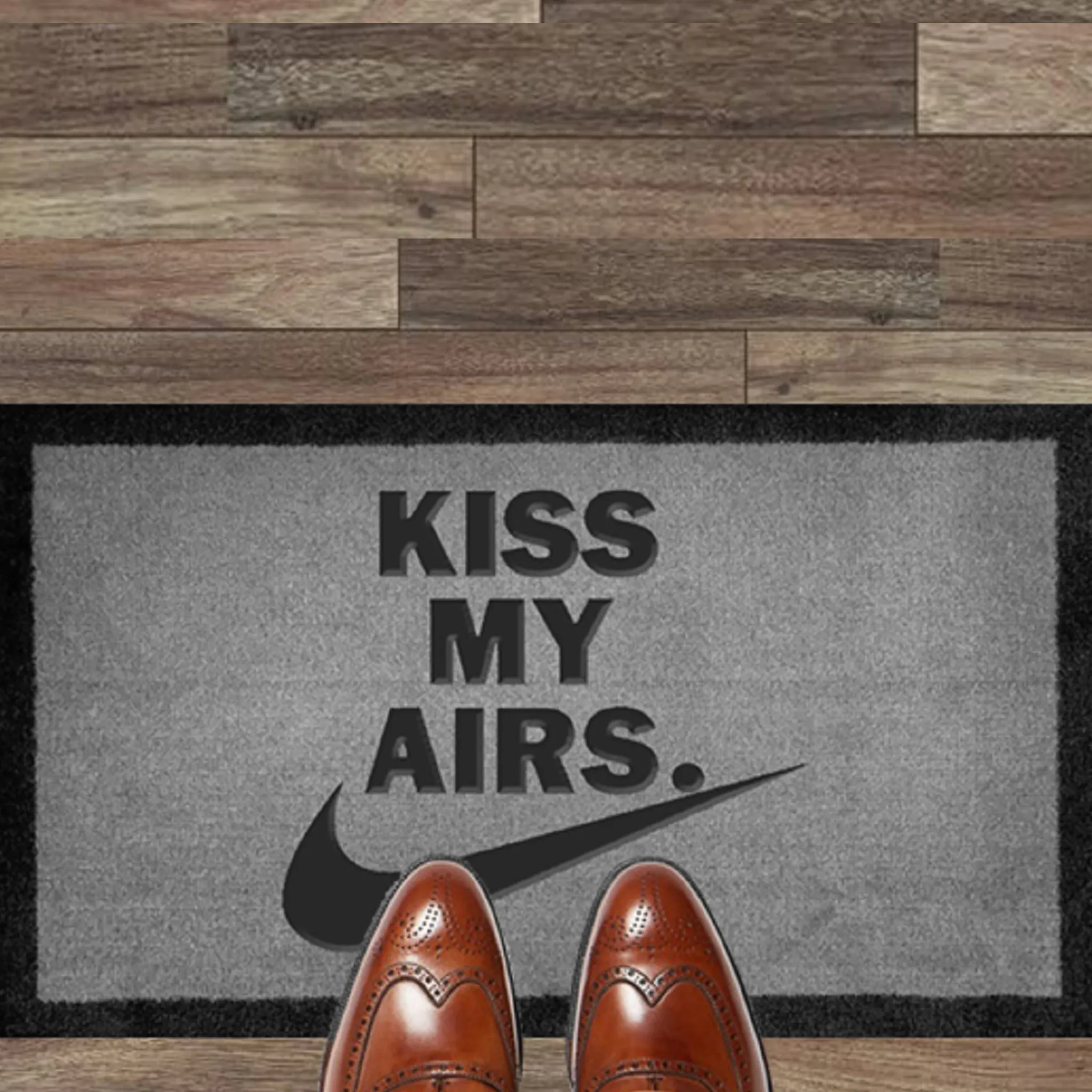 Project Crepslocker Kiss My Airs Light Grey Doormat 70x40cm< Rugs & Mats|Designer Home Accessories