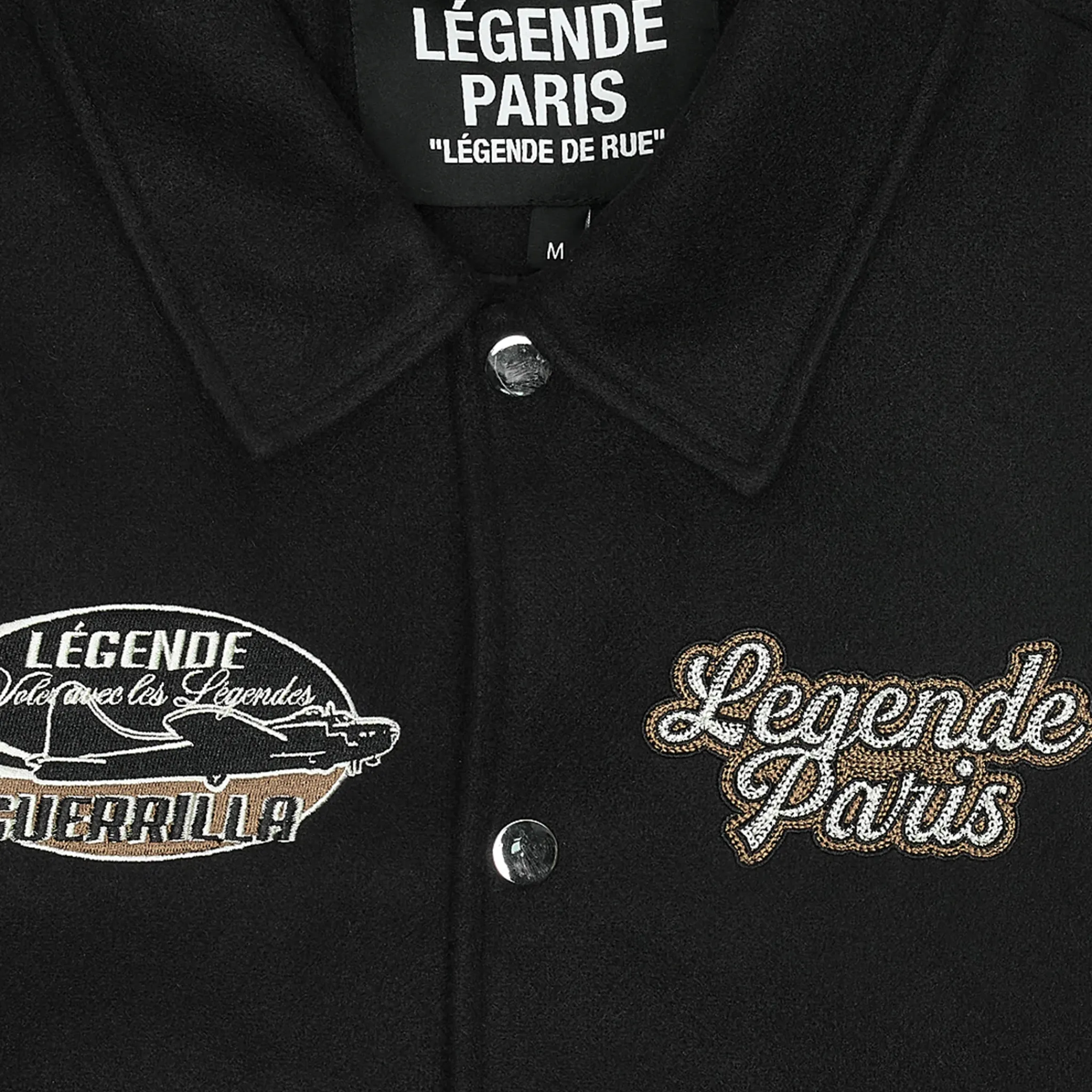 Légende Paris Guerrilla Varsity Jacket Black< Coats & Jackets