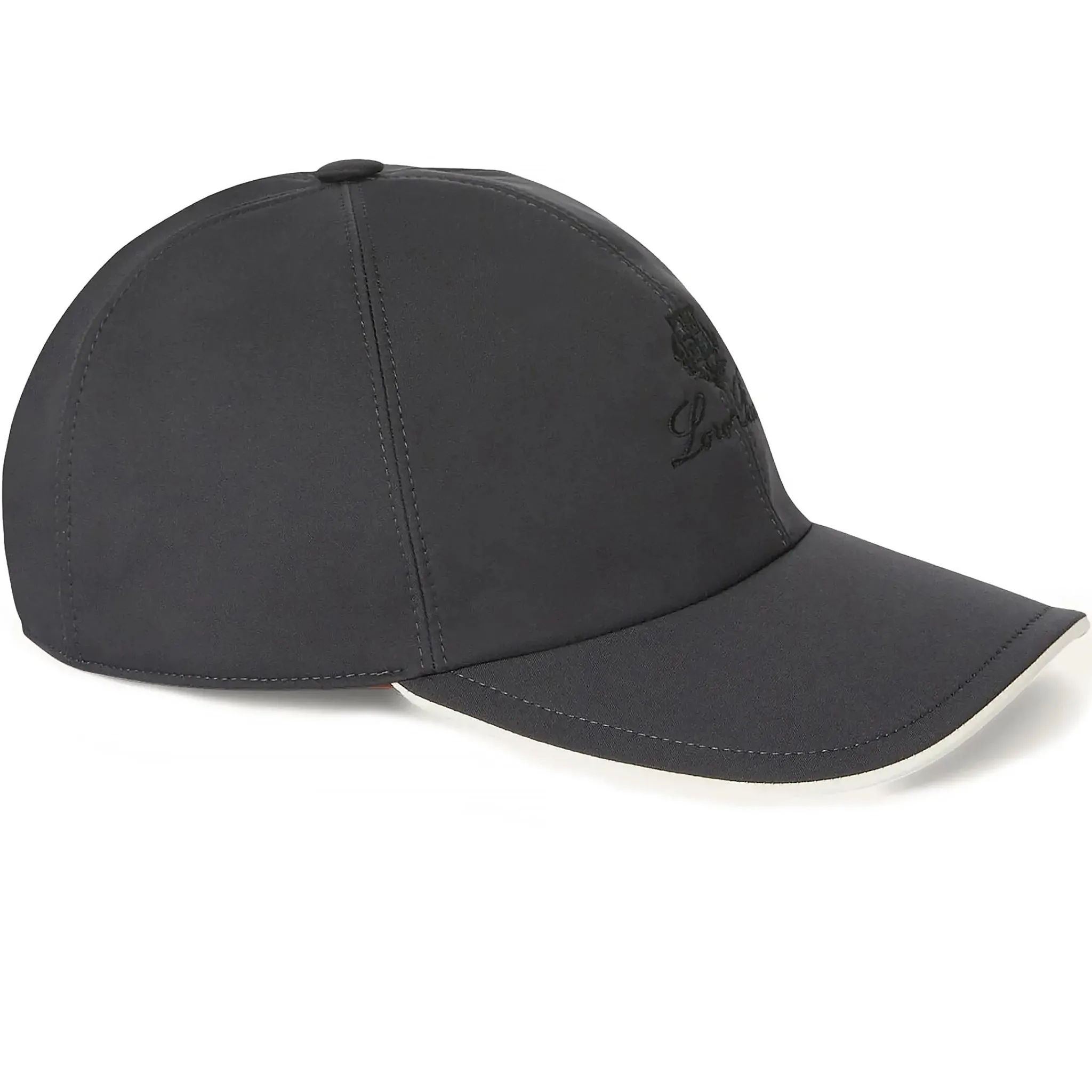 Loro Piana Microfibre Storm System Onyx Ivory Baseball Cap< Hats & Caps