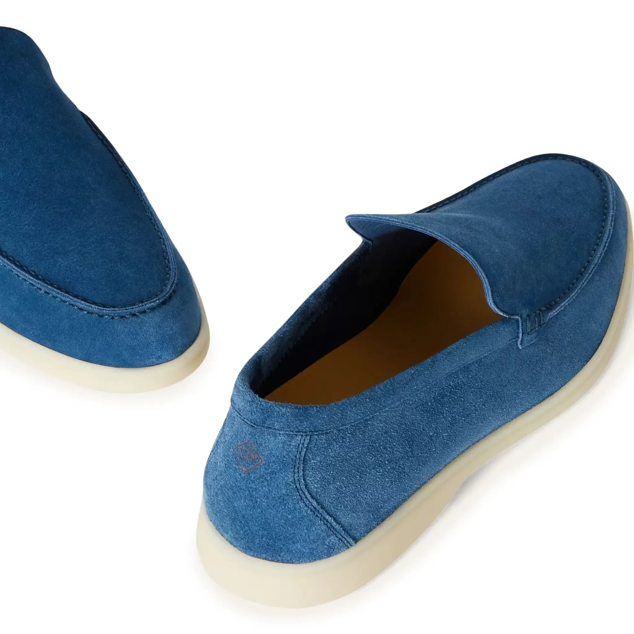 Loro Piana Summer Walk Suede Cobalt Ink Loafers< Designer Trainers