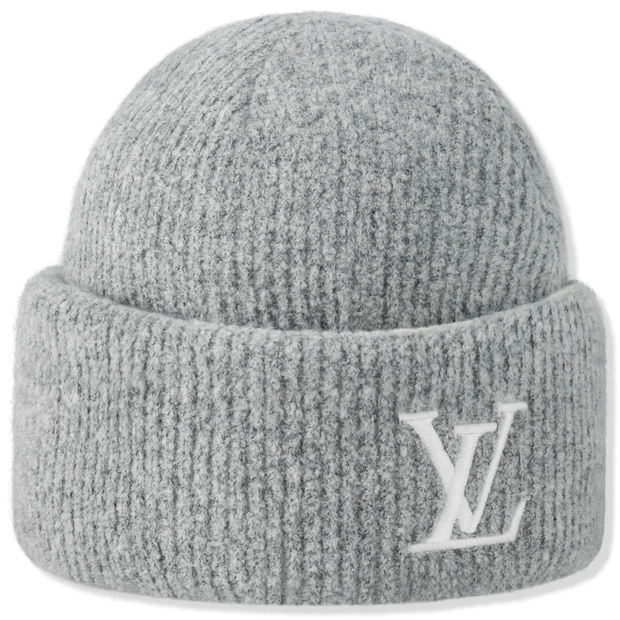 Louis Vuitton Damoflage Pearls Crush Reversible Light Grey Beanie< Hats & Caps