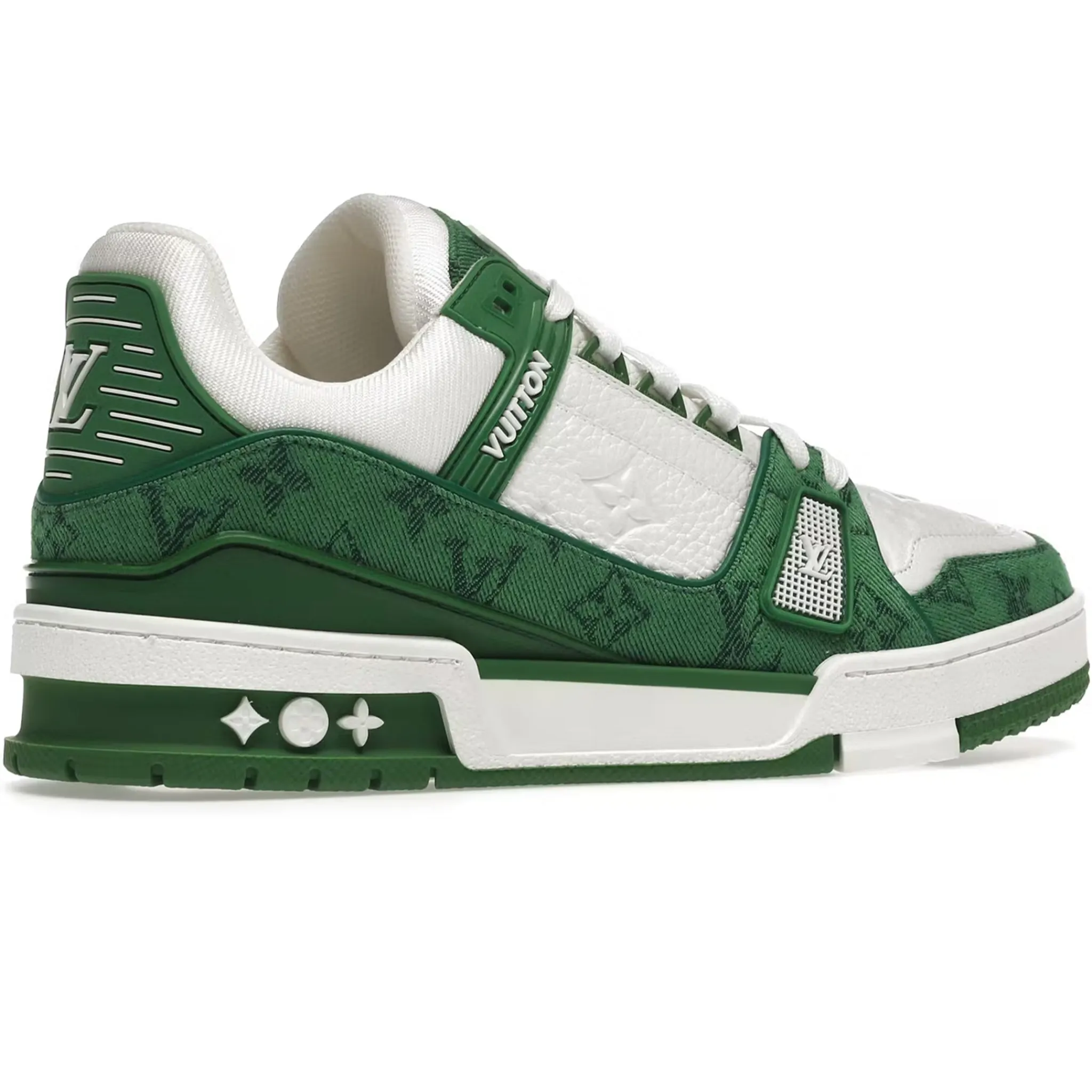 Louis Vuitton LV Monogram Green Denim Sneaker< Designer Trainers
