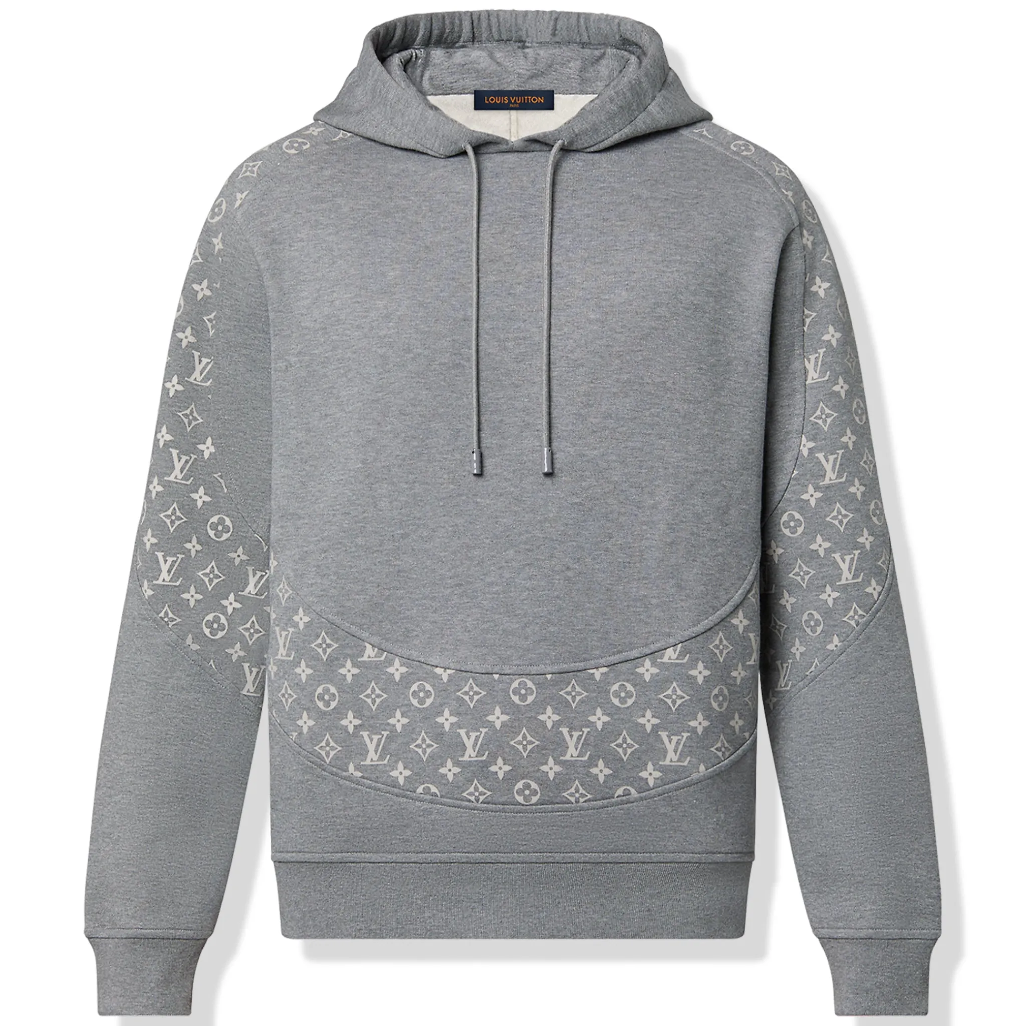 Louis Vuitton LV Monogram Circle Cut Grey Hoodie< Sweatshirts & Hoodies