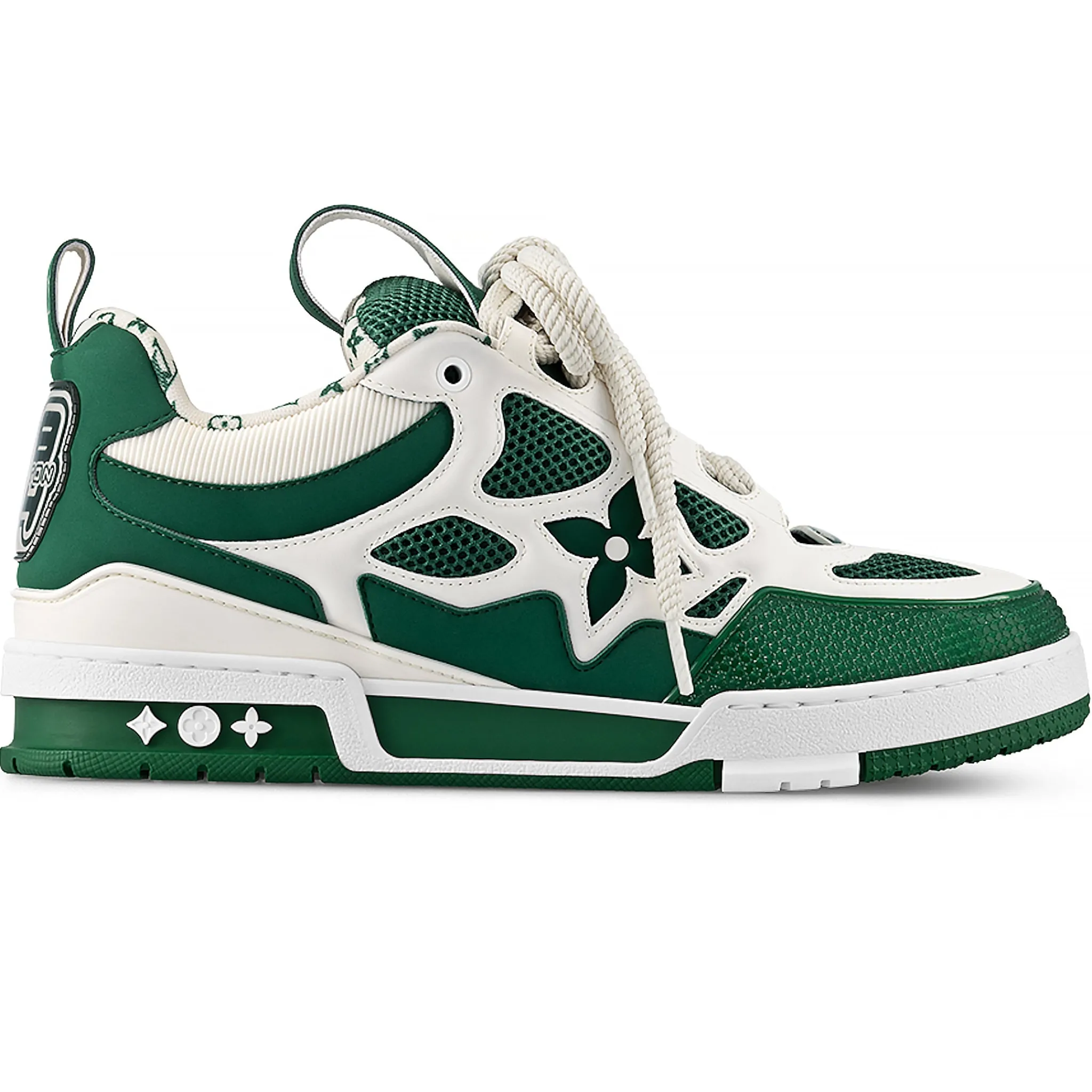 Louis Vuitton LV Skate Monogram Trainer Green Sneaker< Designer Trainers