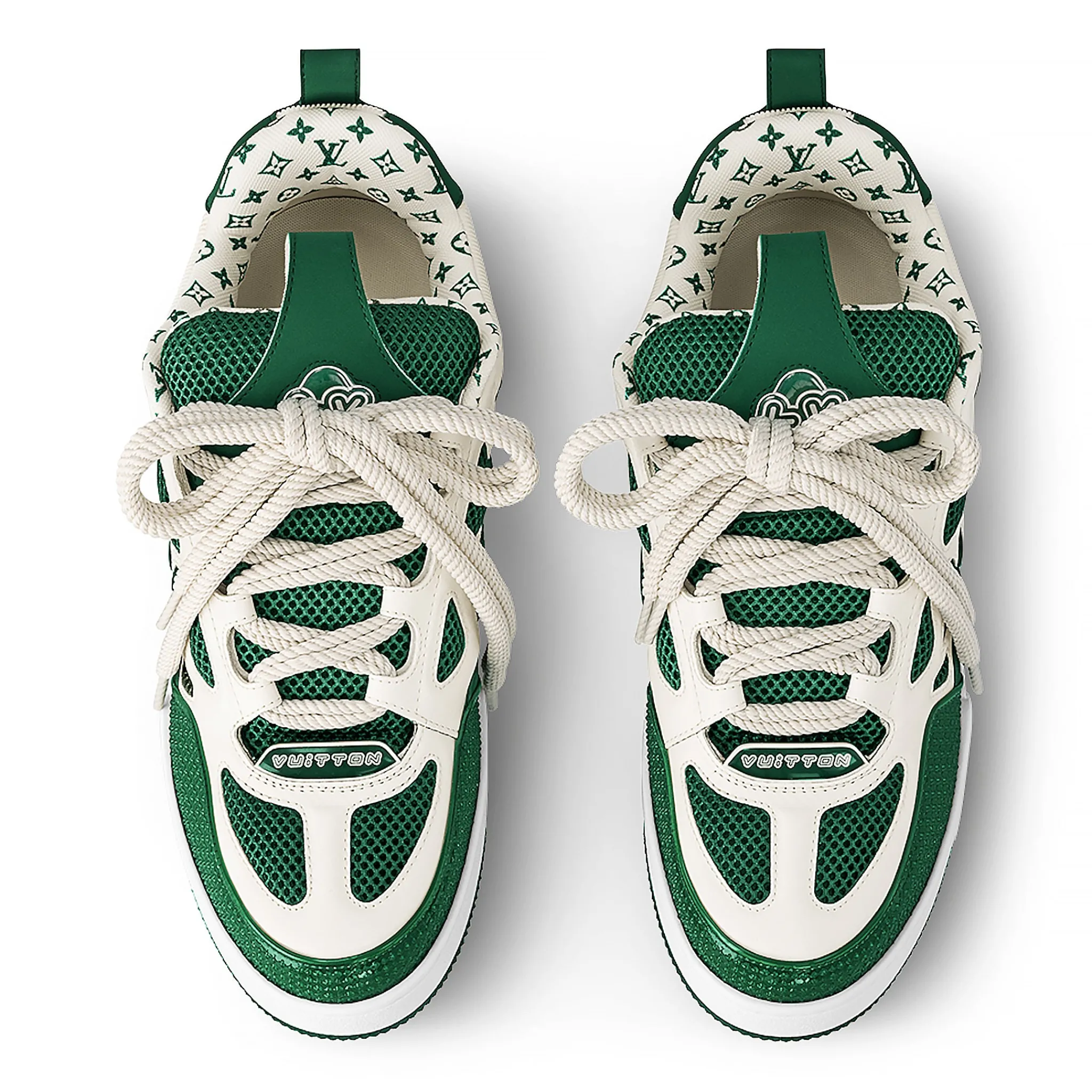 Louis Vuitton LV Skate Monogram Trainer Green Sneaker< Designer Trainers