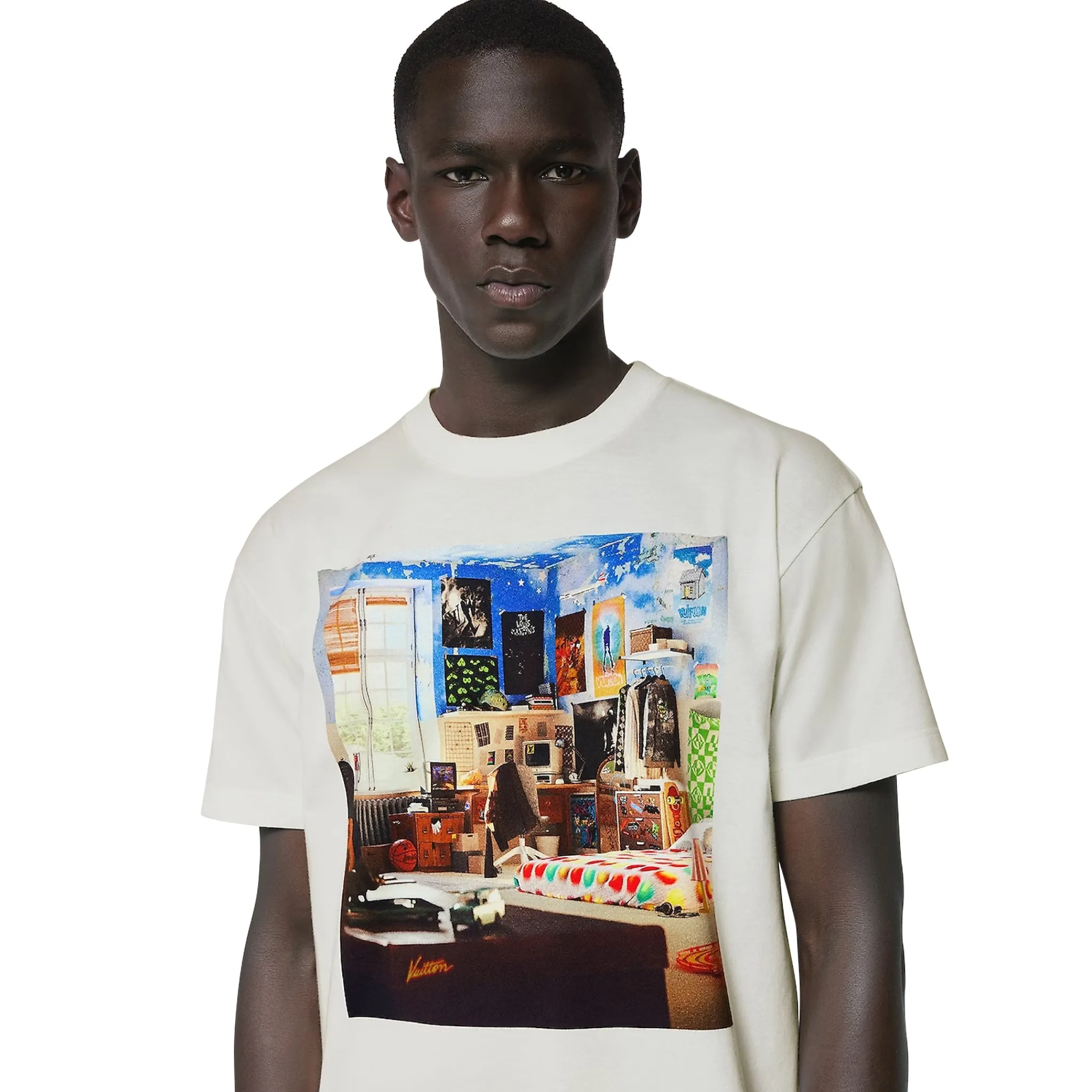Louis Vuitton LV Teen Bedroom White T Shirt< T-shirts