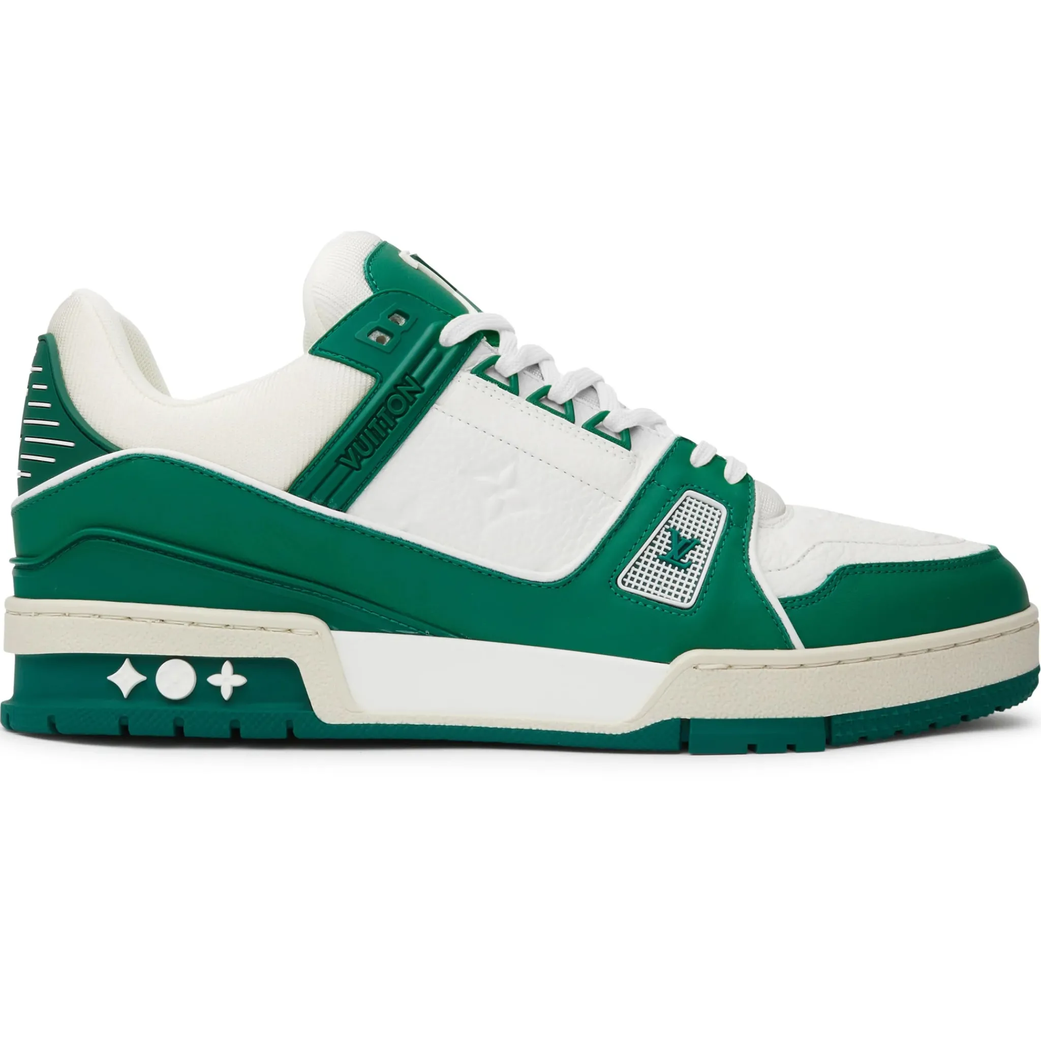 Louis Vuitton LV Trainer White Green Sneaker< Designer Trainers