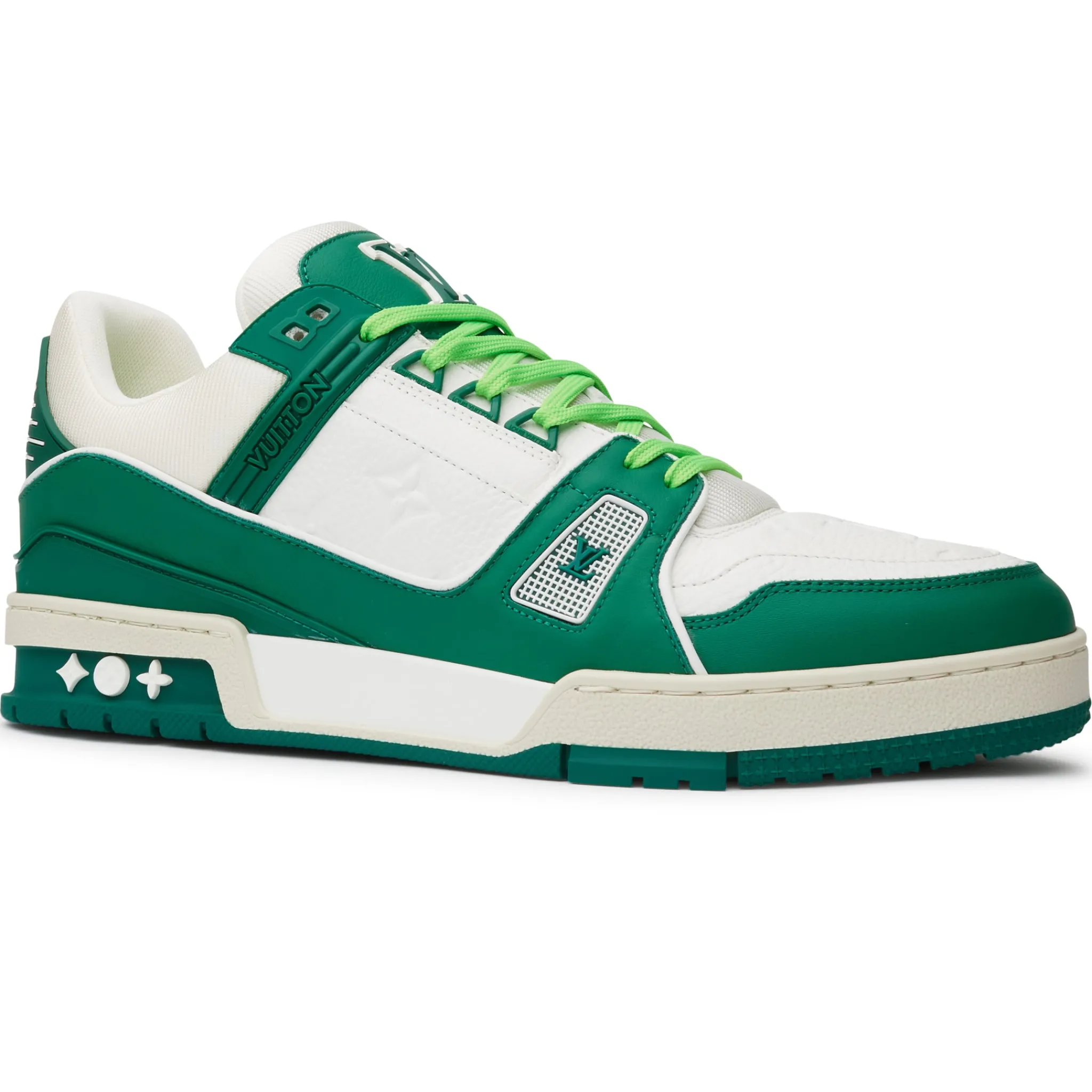 Louis Vuitton LV Trainer White Green Sneaker< Designer Trainers
