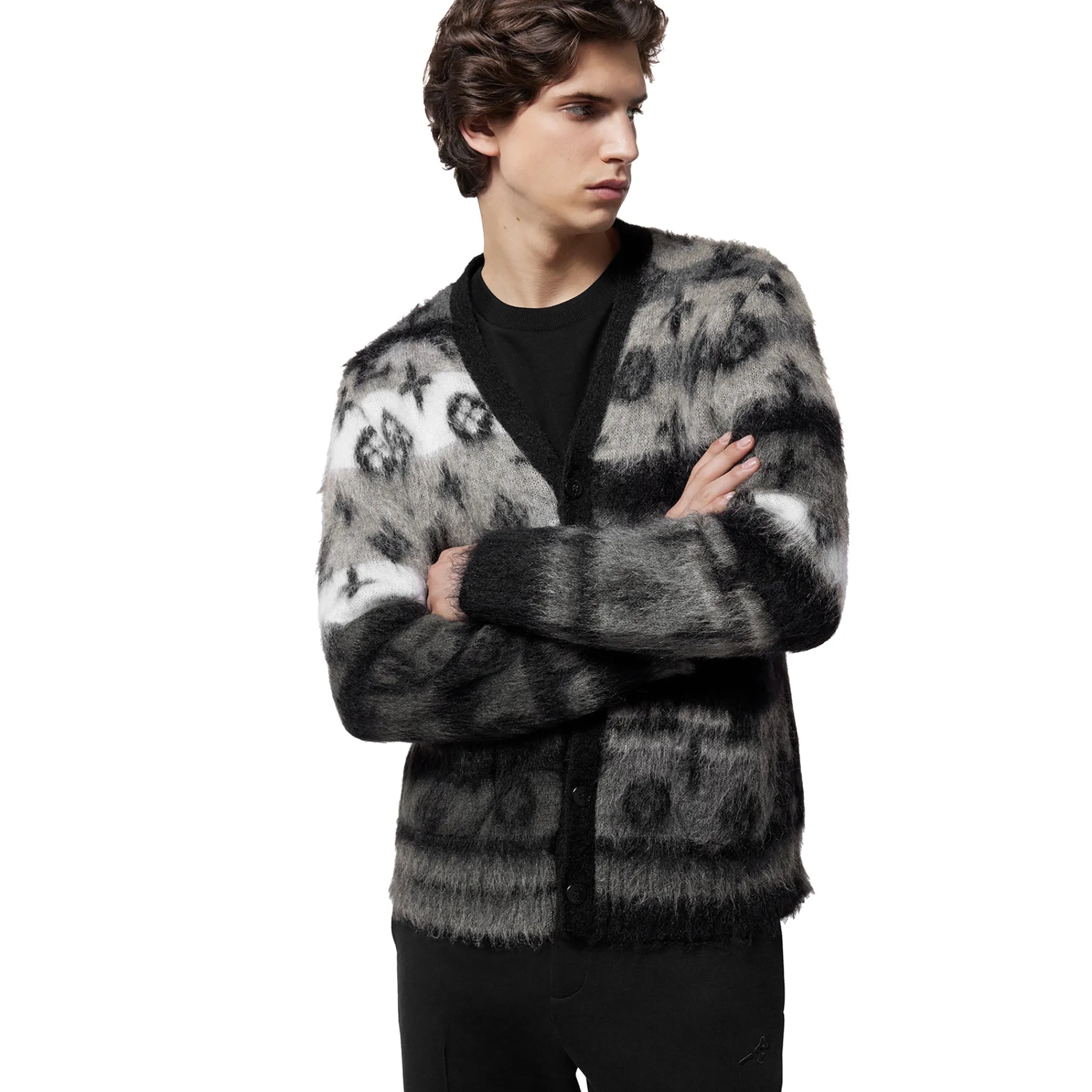 Louis Vuitton Monogram Mohair Multicoloured Cardigan< Sweatshirts & Hoodies