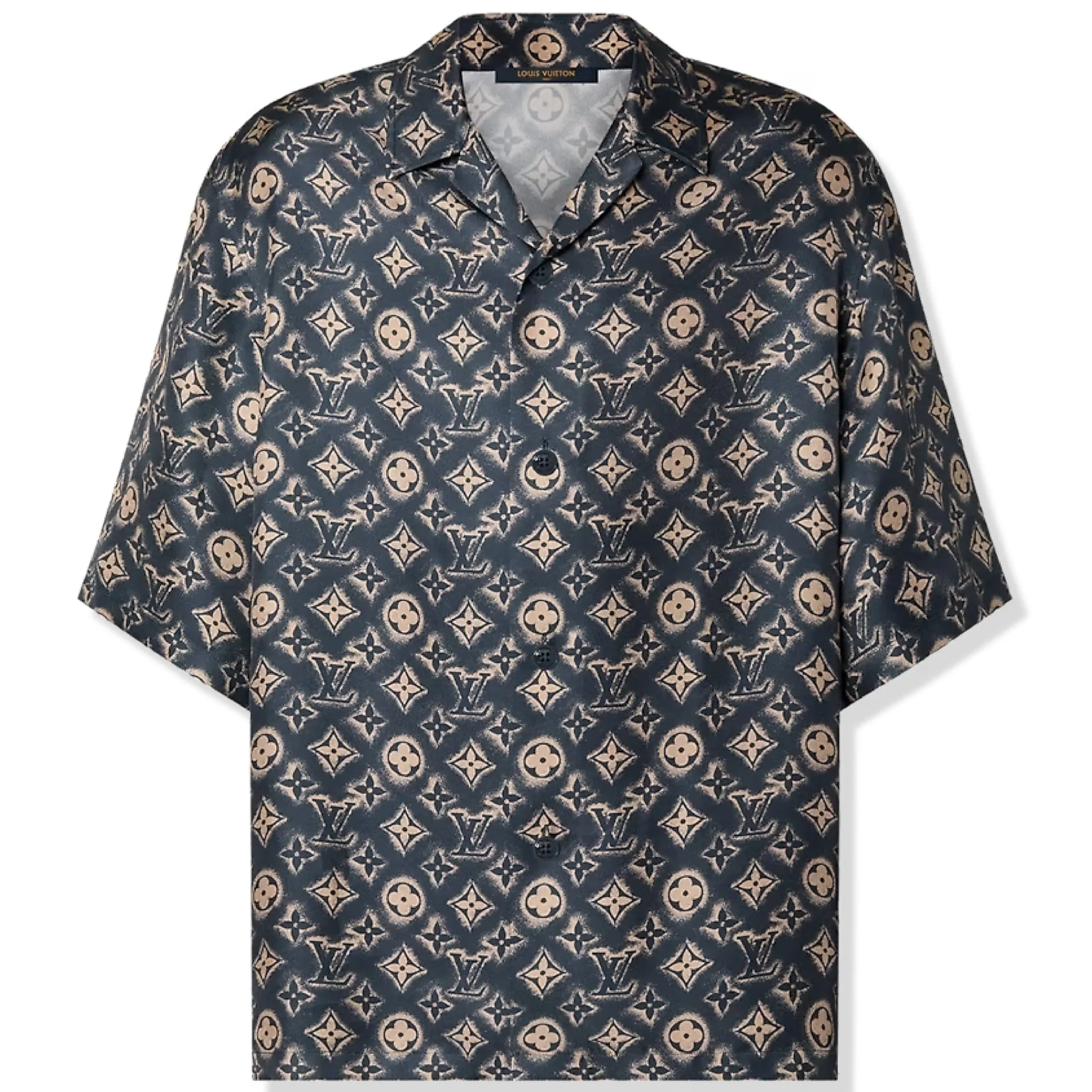 Louis Vuitton Monogram Silk Short Sleeved Shirt< Shirts
