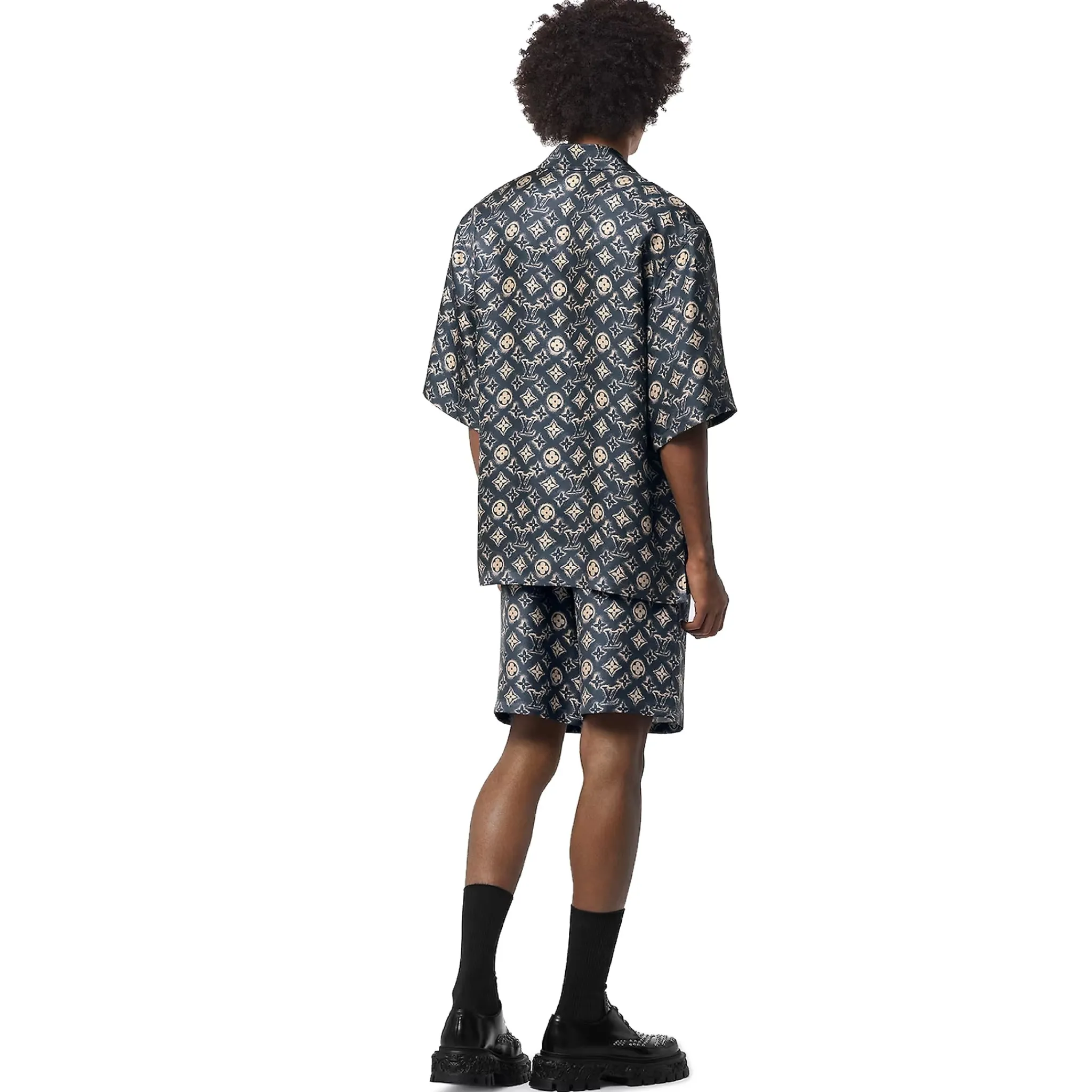 Louis Vuitton Monogram Silk Short Sleeved Shirt< Shirts