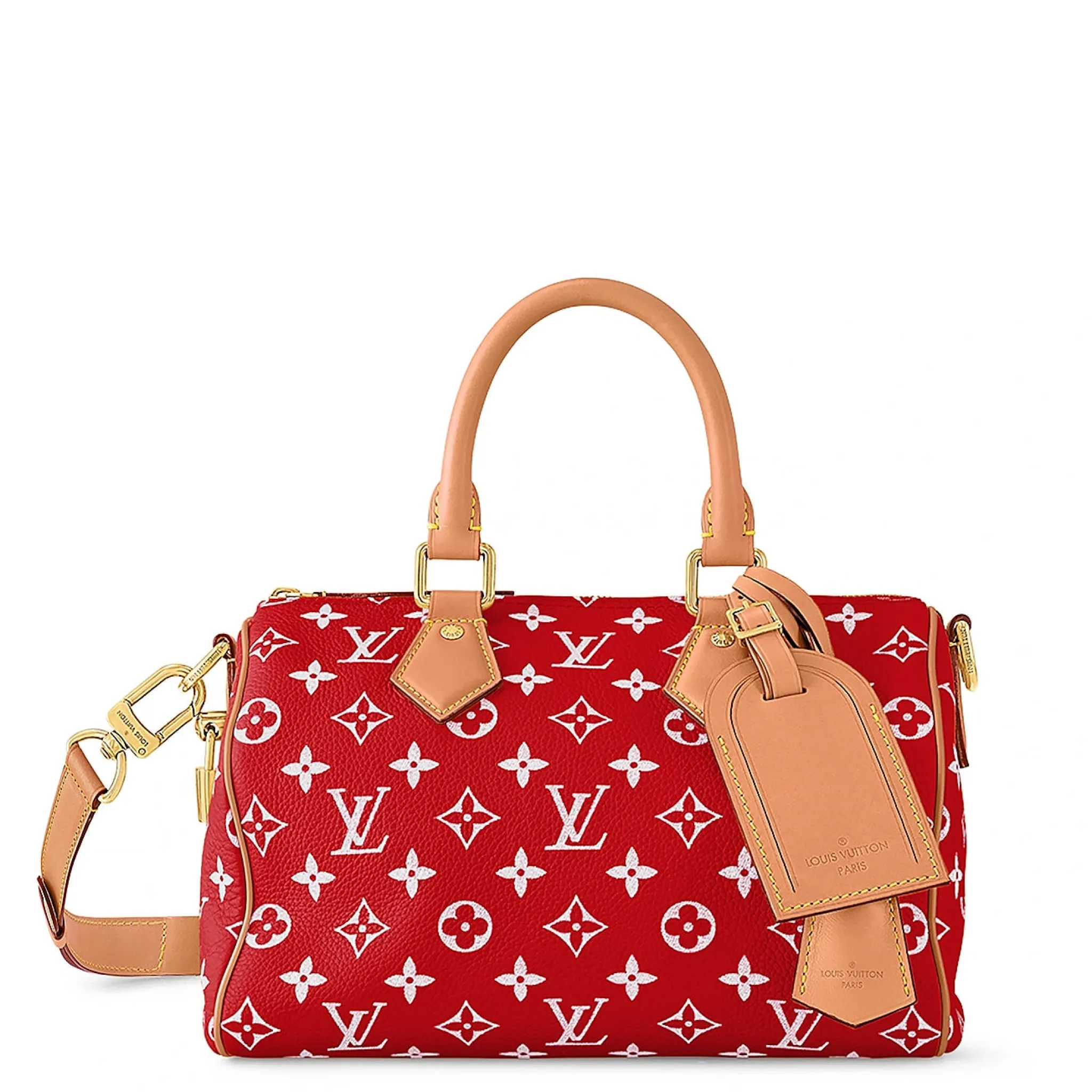 Louis Vuitton Monogram Speedy P9 Red Bandoulière 25< Cross Body Bags|Bags