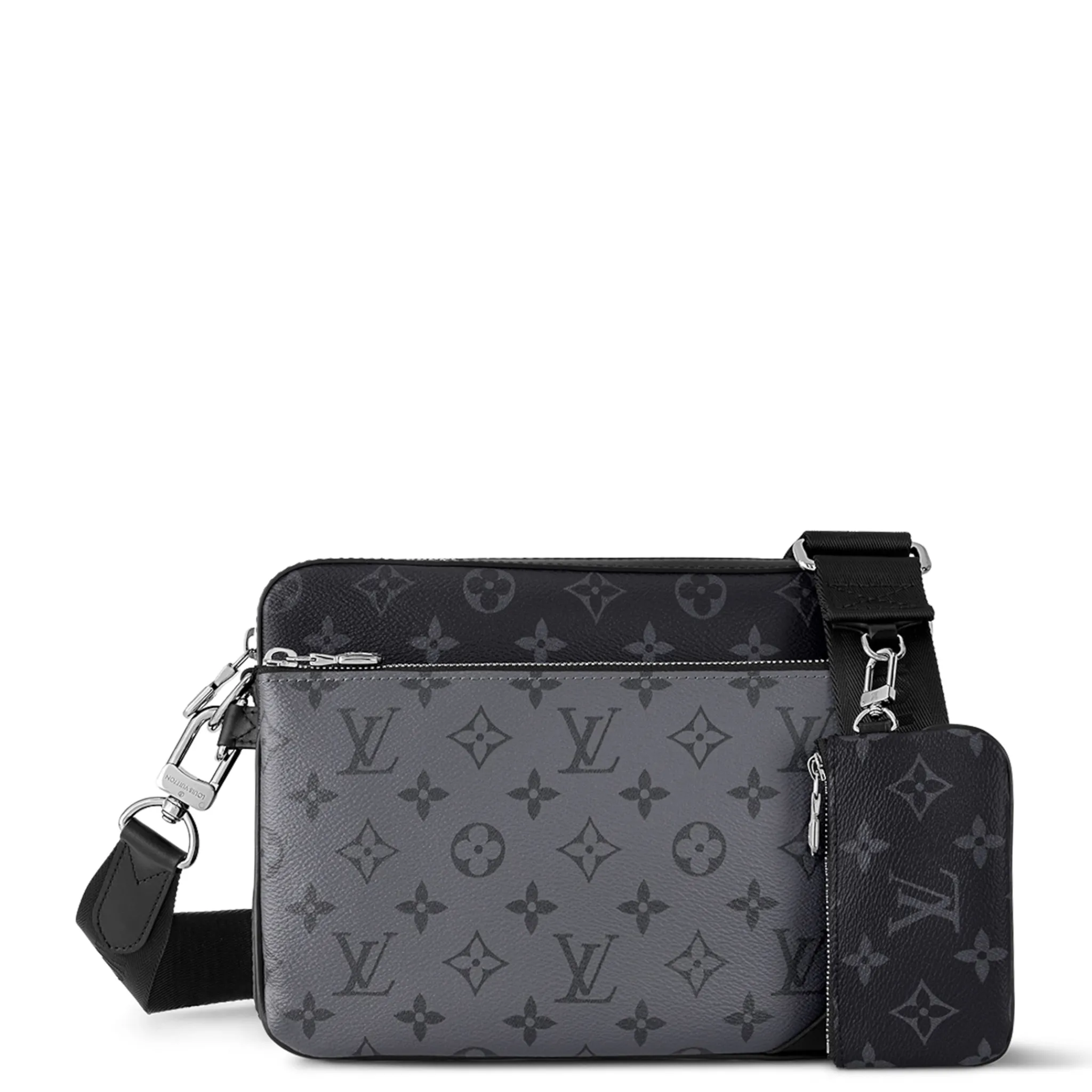 Louis Vuitton Monogram Trio Messenger Bag Black Grey< Cross Body Bags|Bags