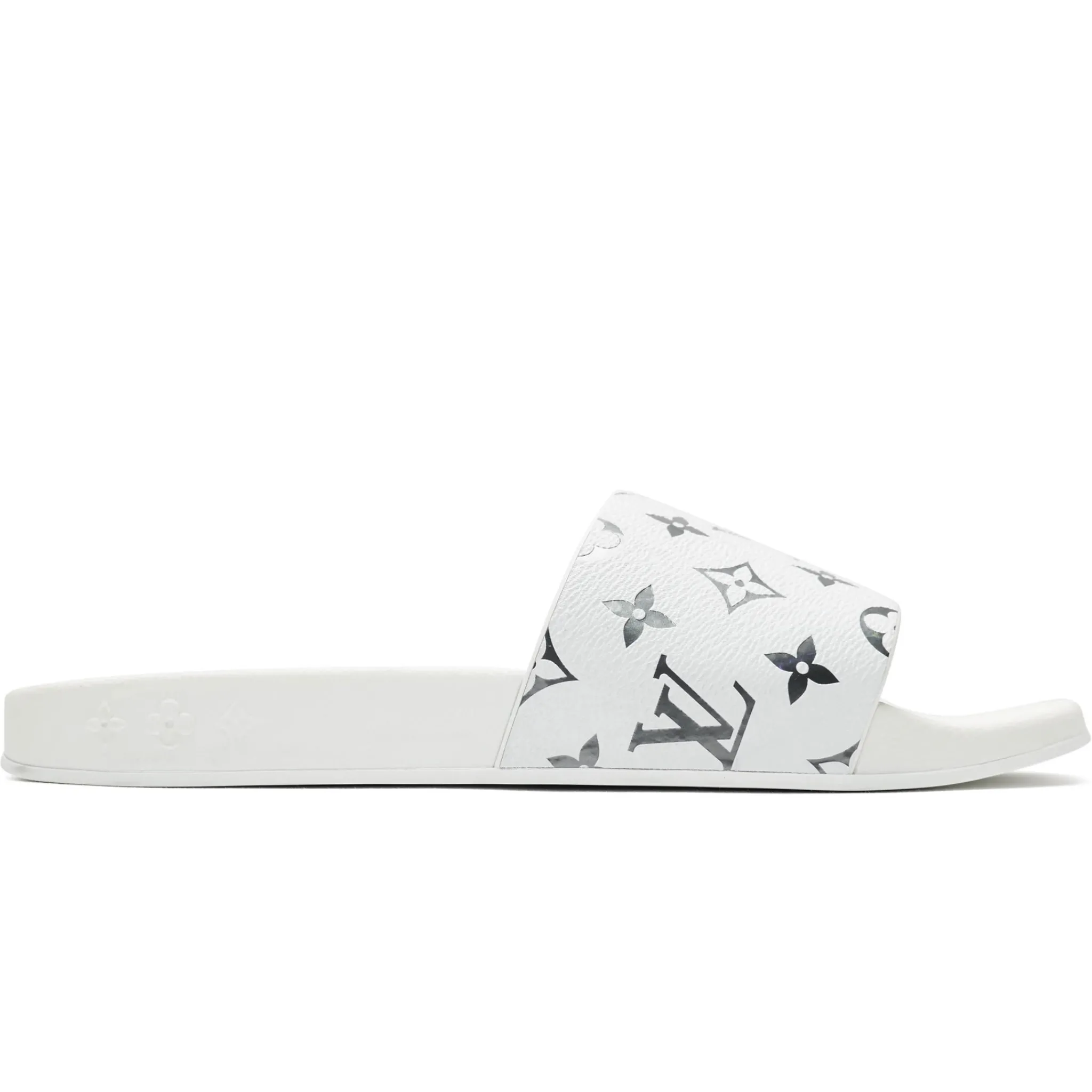 Louis Vuitton Monogram White Silver Slides< White Trainers|Sandals & Slides