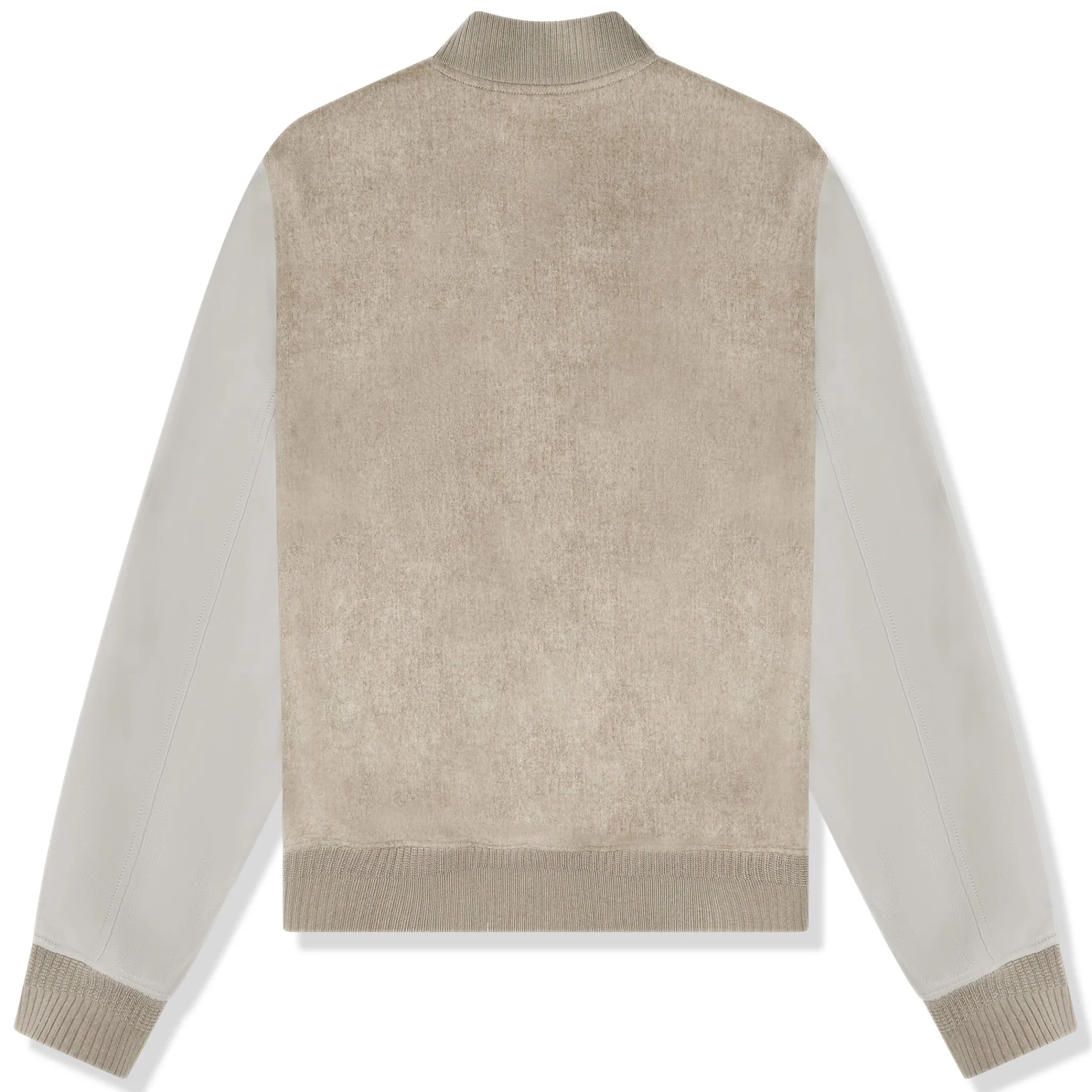 Louis Vuitton Wool Leather Beige Bomber Jacket< Coats & Jackets