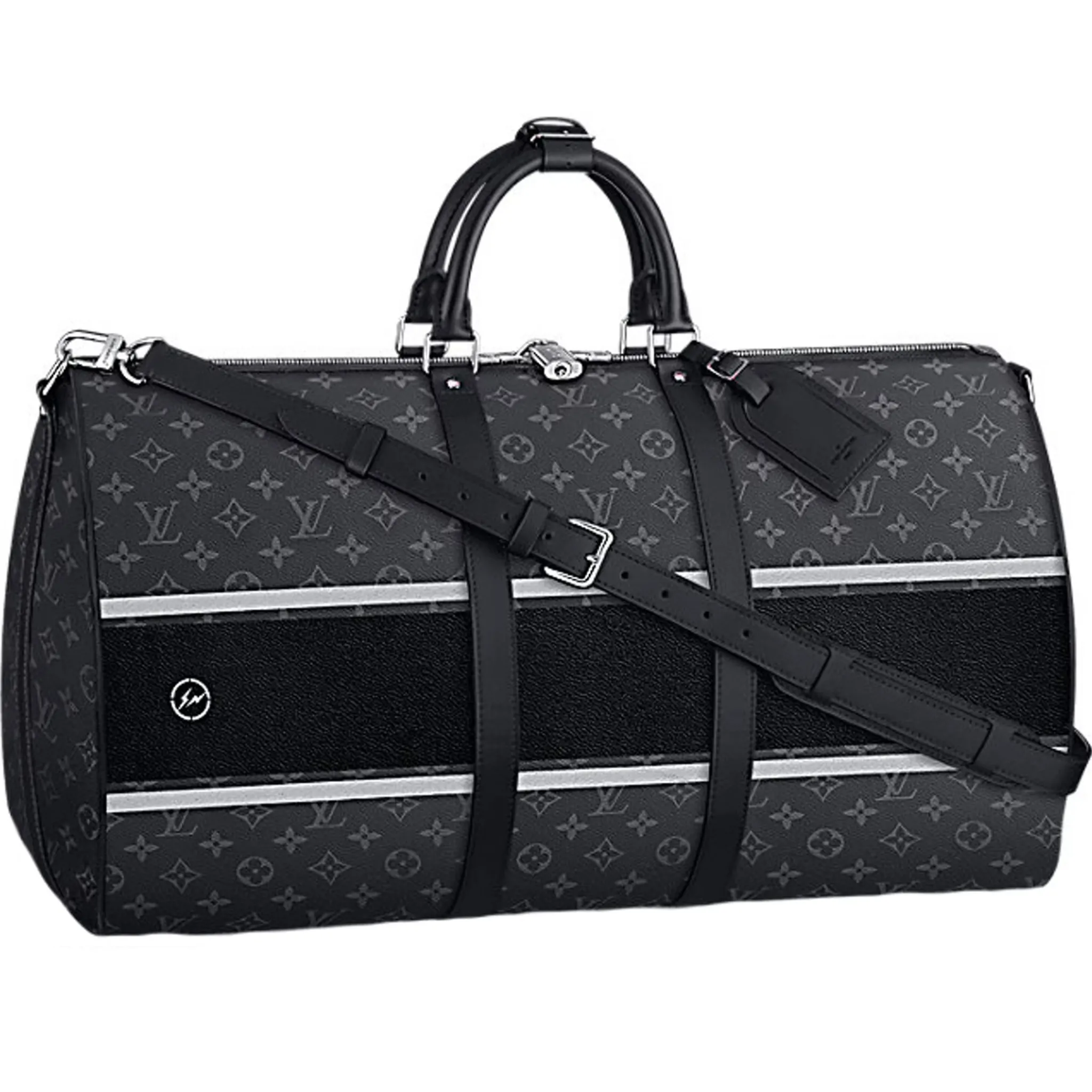 Louis Vuitton x Fragment Keepall Bandouliere Monogram Eclipse 55< Keepalls