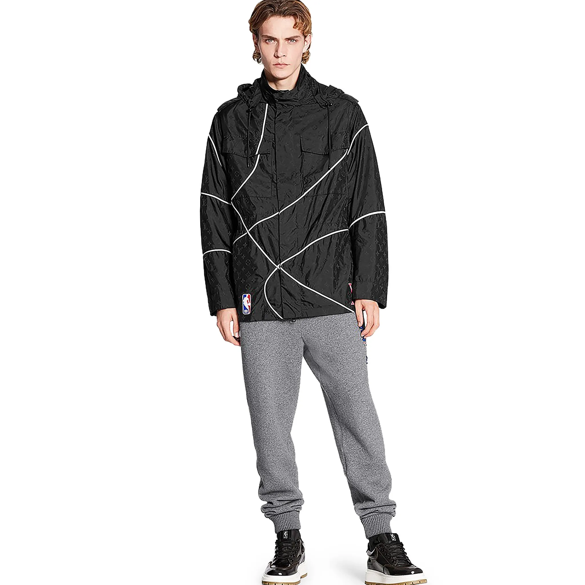 Louis Vuitton x NBA Monogram Black Windbreaker< Coats & Jackets