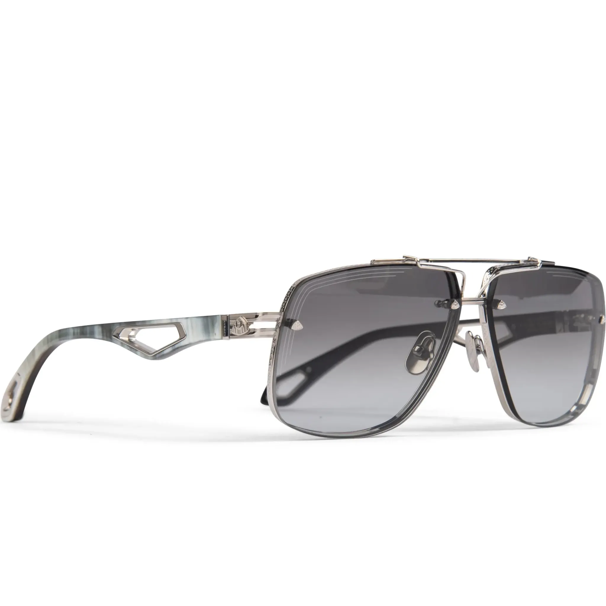 Maybach Eyewear The King II P-HT-Z63 Platinum Grey Gradient Sunglasses< Sunglasses