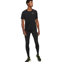 Nike Dri-FIT Rise 365 Black Running T Shirt< Activewear|T-shirts