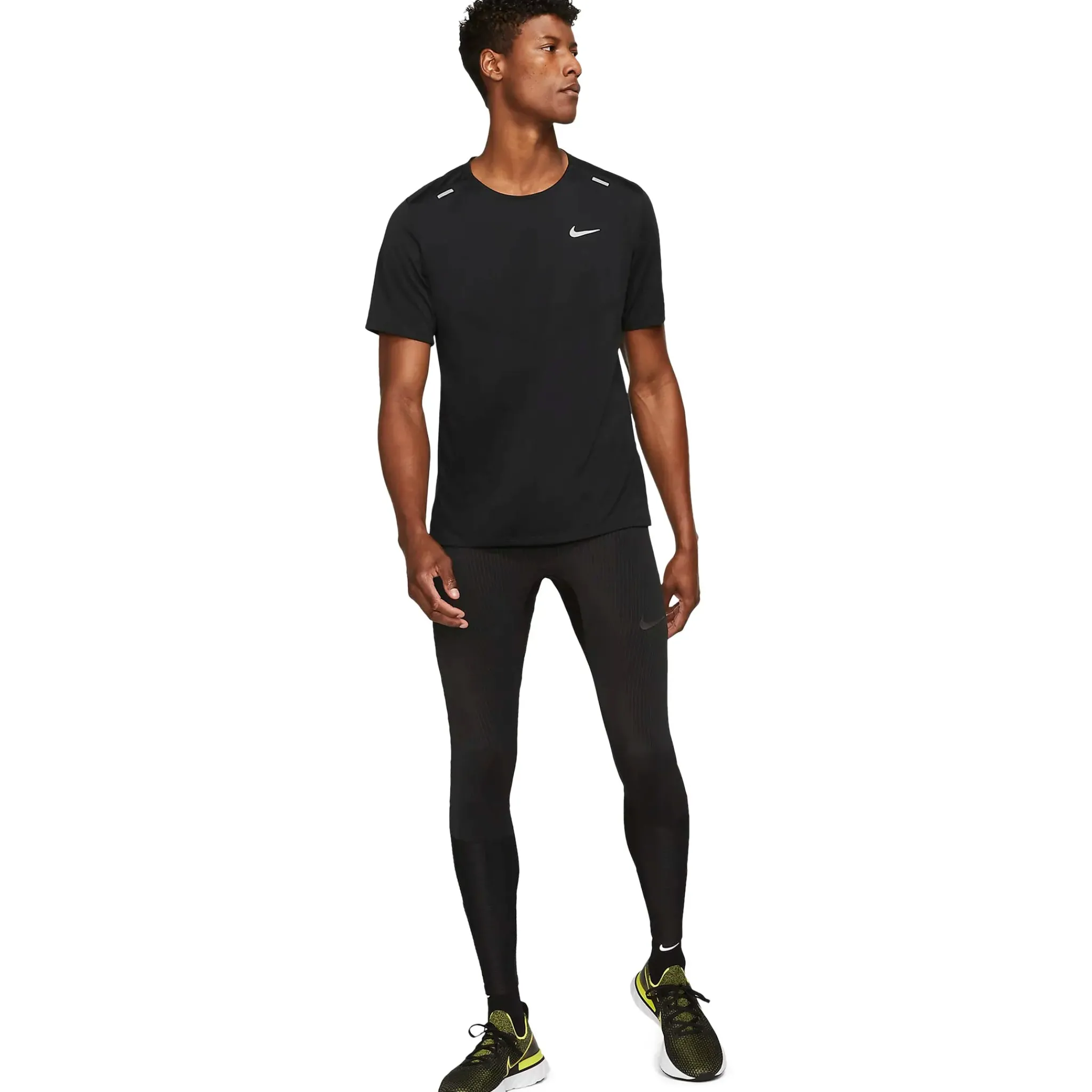 Nike Dri-FIT Rise 365 Black Running T Shirt< Activewear|T-shirts