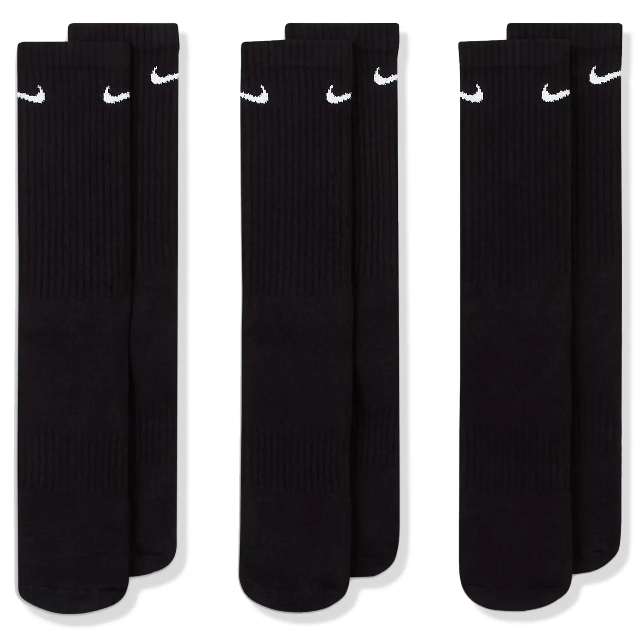 Nike Everyday Cushioned Training Black Crew Socks - 3 Pairs< Socks